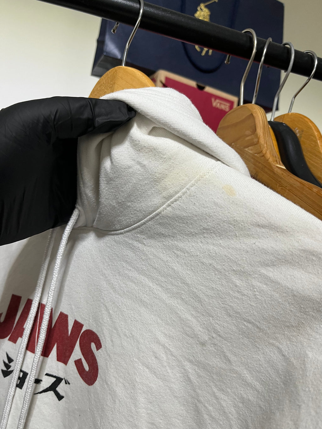 Retro Jaws x H&M White / Sharks Logo Hoodie Vintage Style
