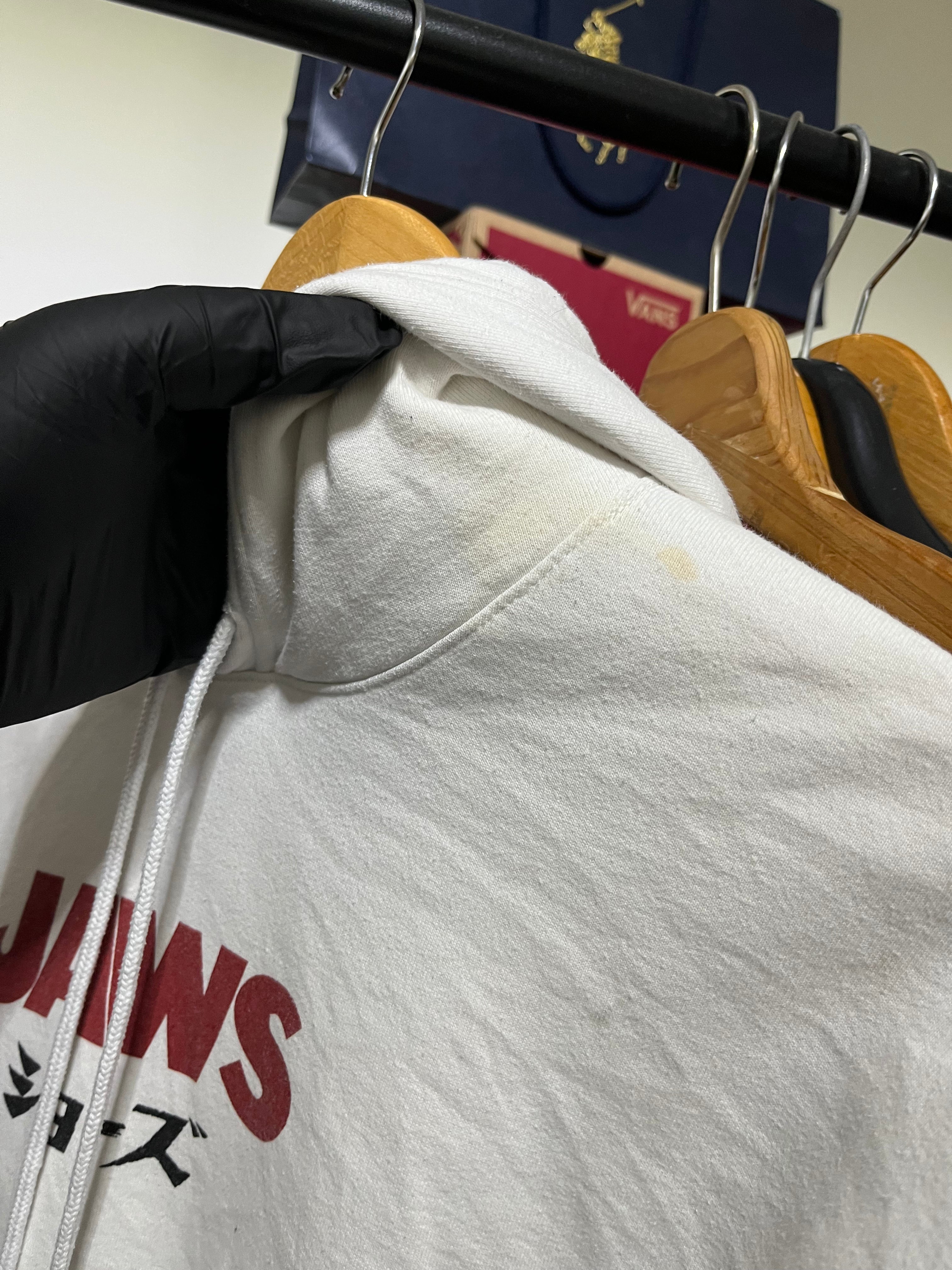 Retro Jaws x H&M White / Sharks Logo Hoodie Vintage Style
