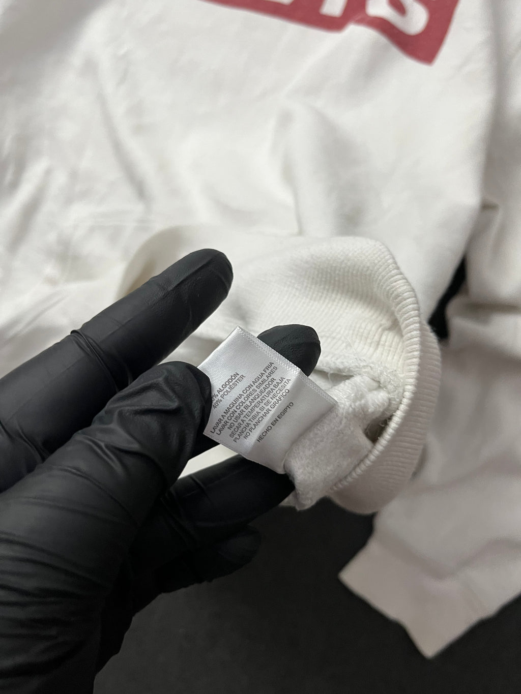 LEVI'S Mens Graphic Hoodie Jumper Medium White Cotton