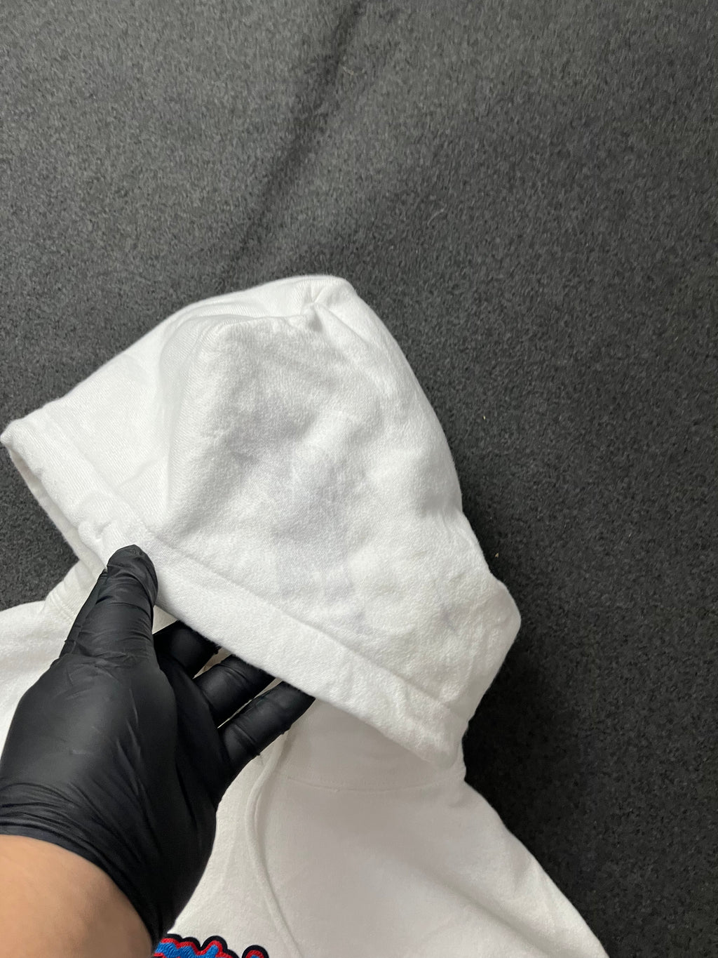 Champion Athletic Wear White Pullover Hoodie Sweatshirt Adult