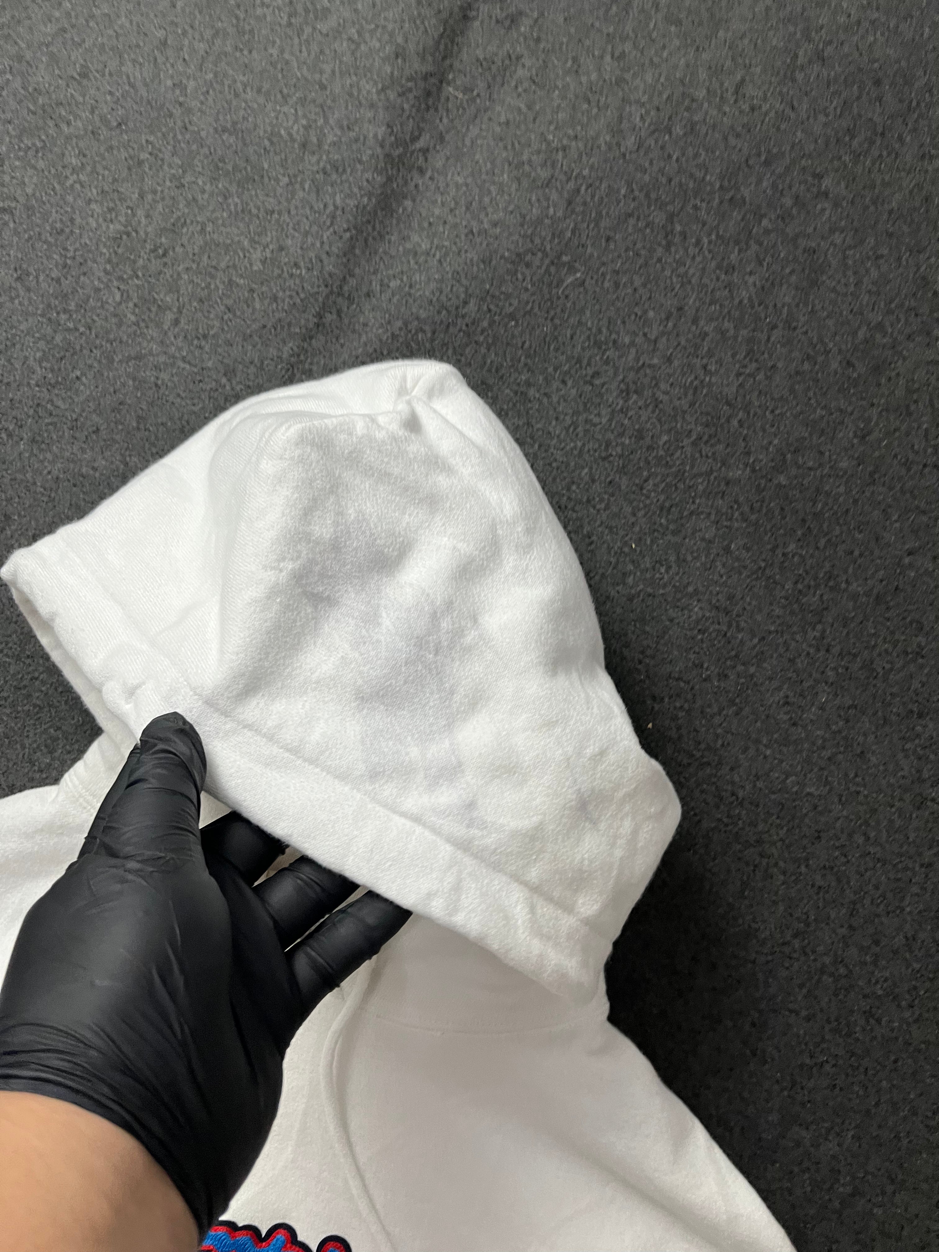 Champion Athletic Wear White Pullover Hoodie Sweatshirt Adult