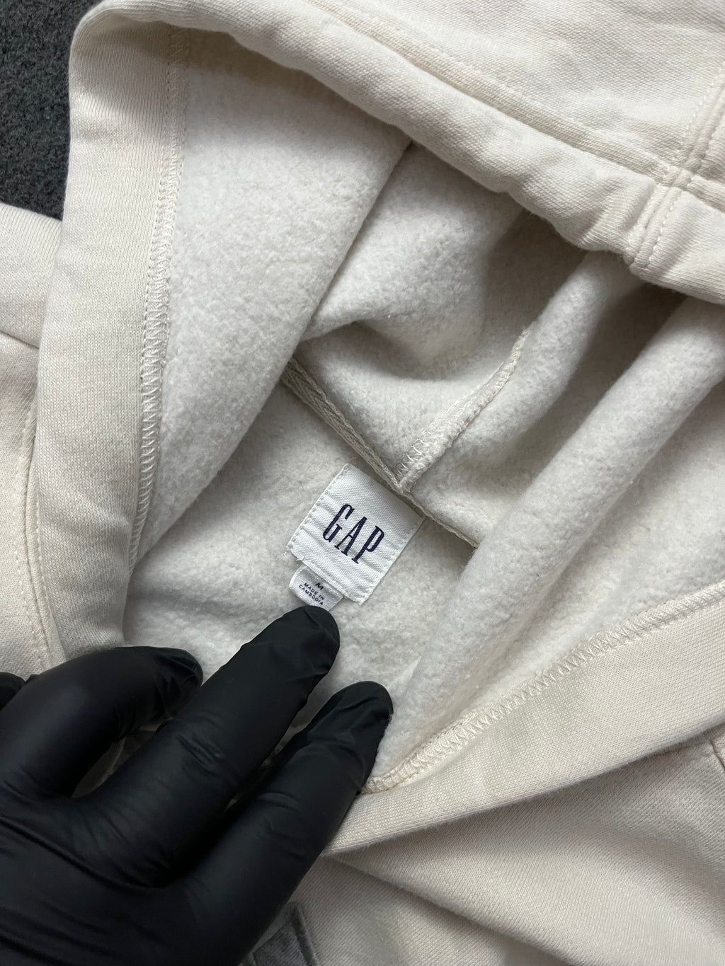 Gap Logo Hoodie Unbleached White