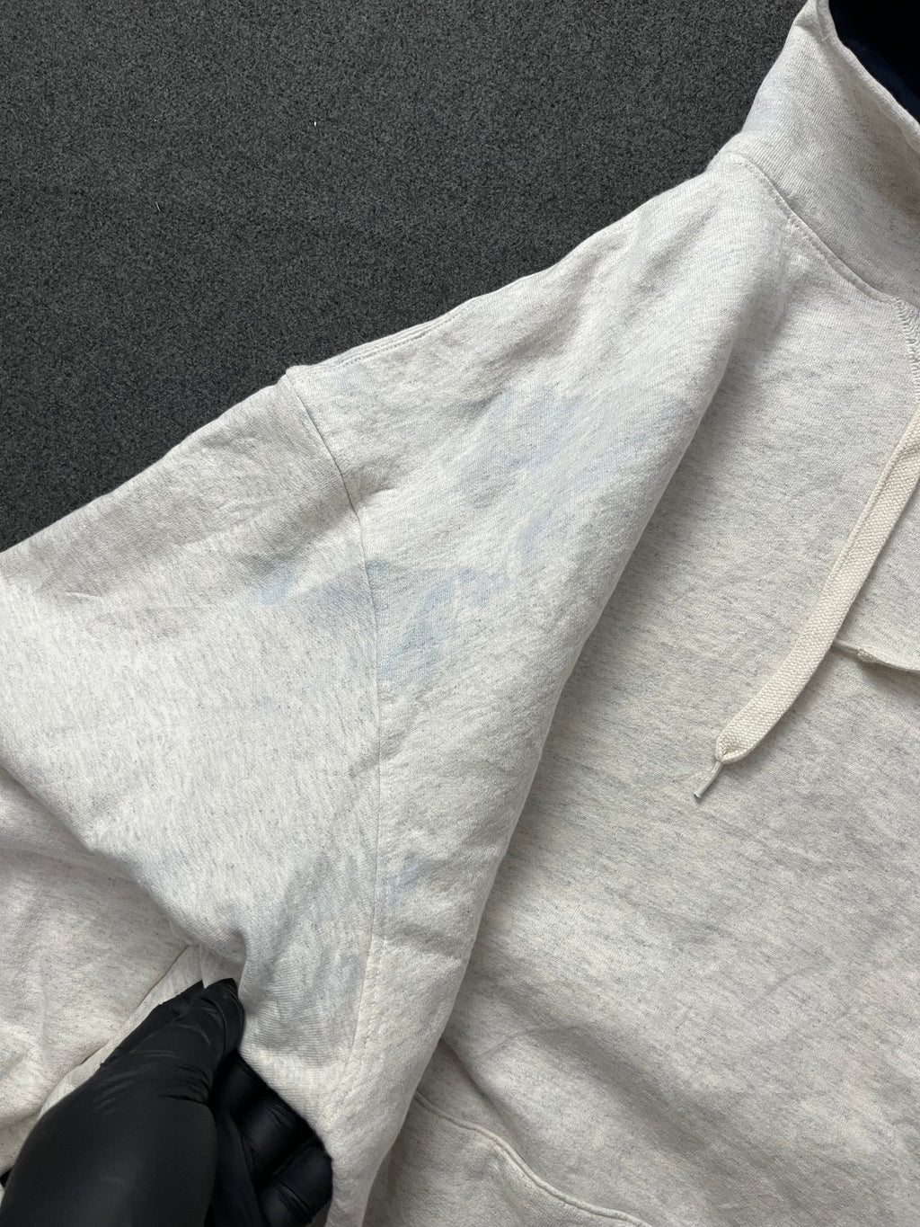 Vintage 1990s Grey Champion Small Logo Hoodie / Vintage Champion