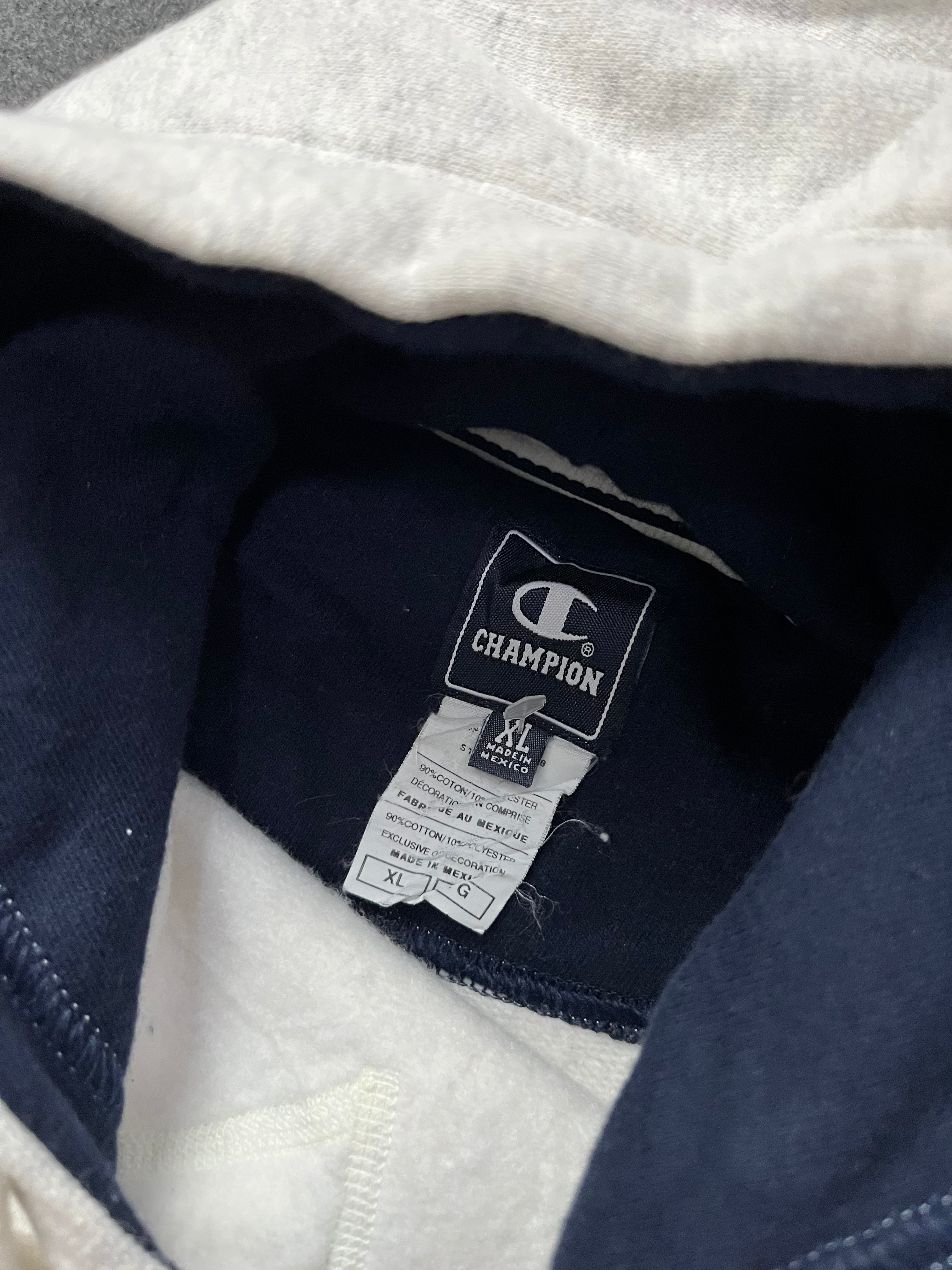 Vintage 1990s Grey Champion Small Logo Hoodie / Vintage Champion