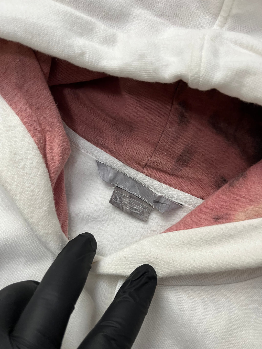 VINTAGE NIKE CLASSIC SWOOSH BEIGE HOODIE SWEATSHIRT 2000S