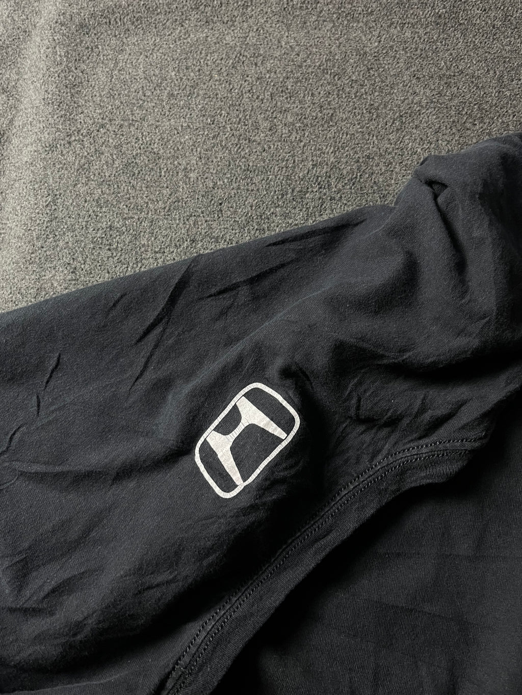 Honda Tall T-Shirt White Standard Logo Black Tee