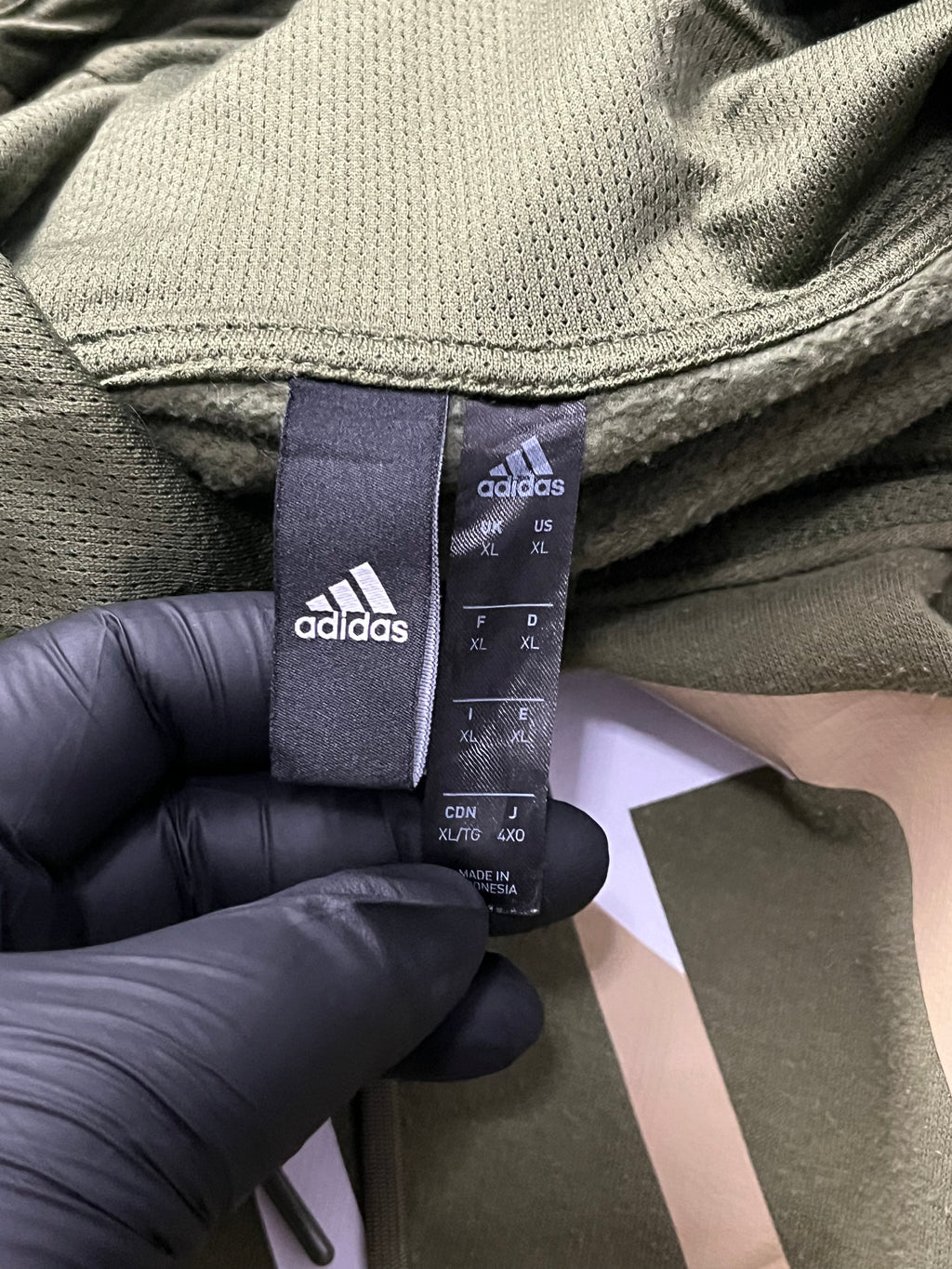 Adidas Originals Size Small Classic Pullover Hoodie Big Logo Olive Green