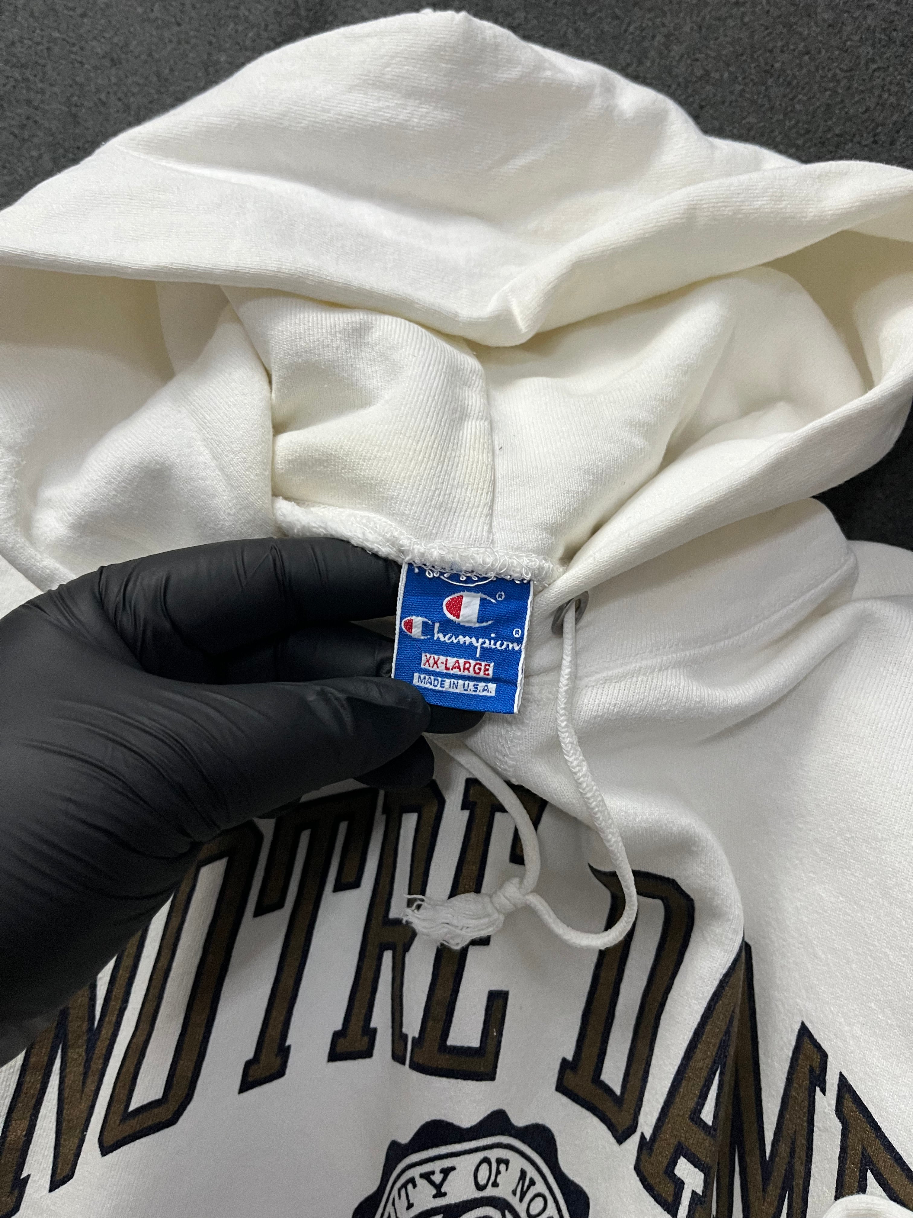 CHAMPION University Notre Dame Fighting Irish Hoodie Sweatshirt 90s