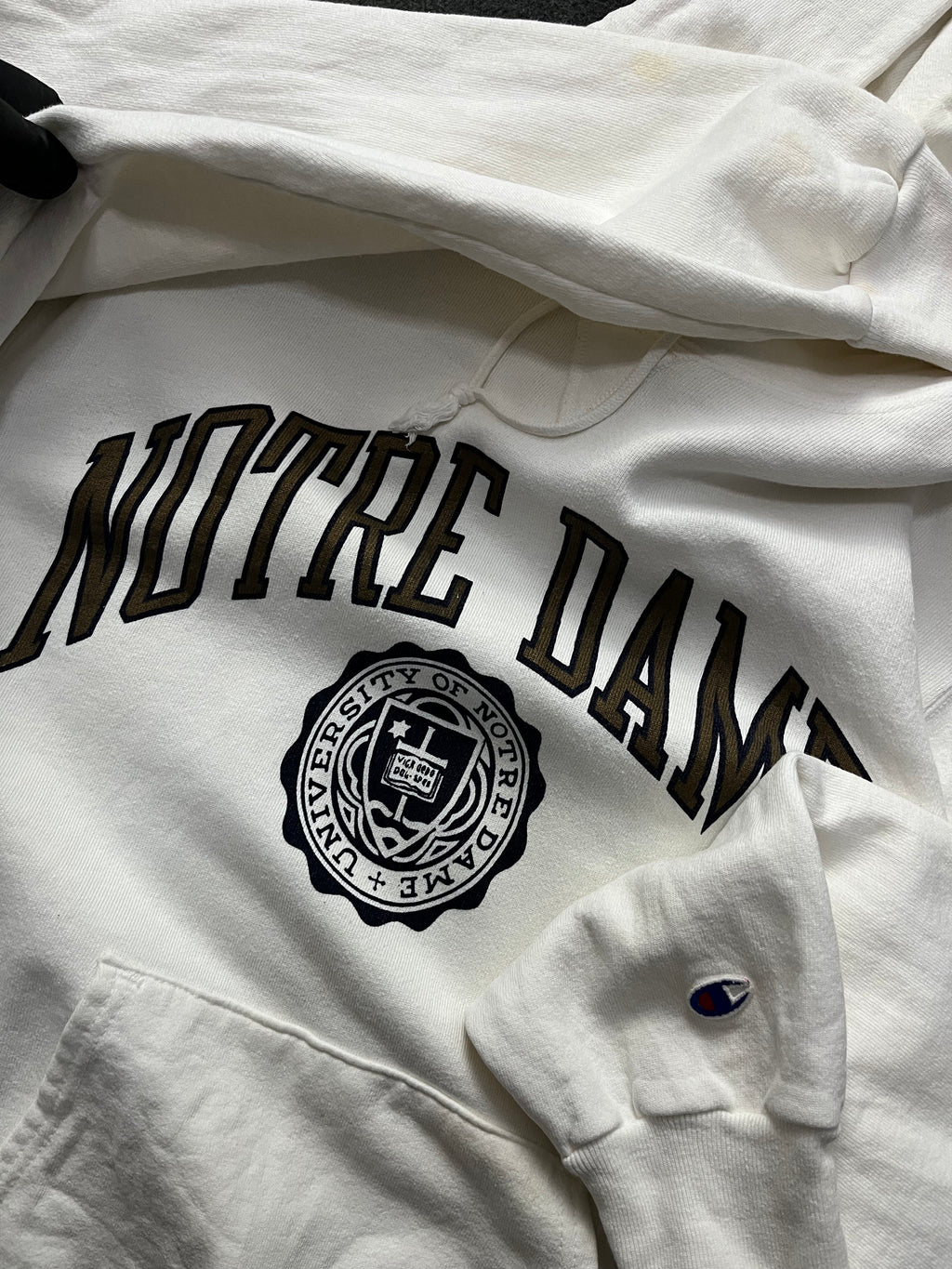 CHAMPION University Notre Dame Fighting Irish Hoodie Sweatshirt 90s
