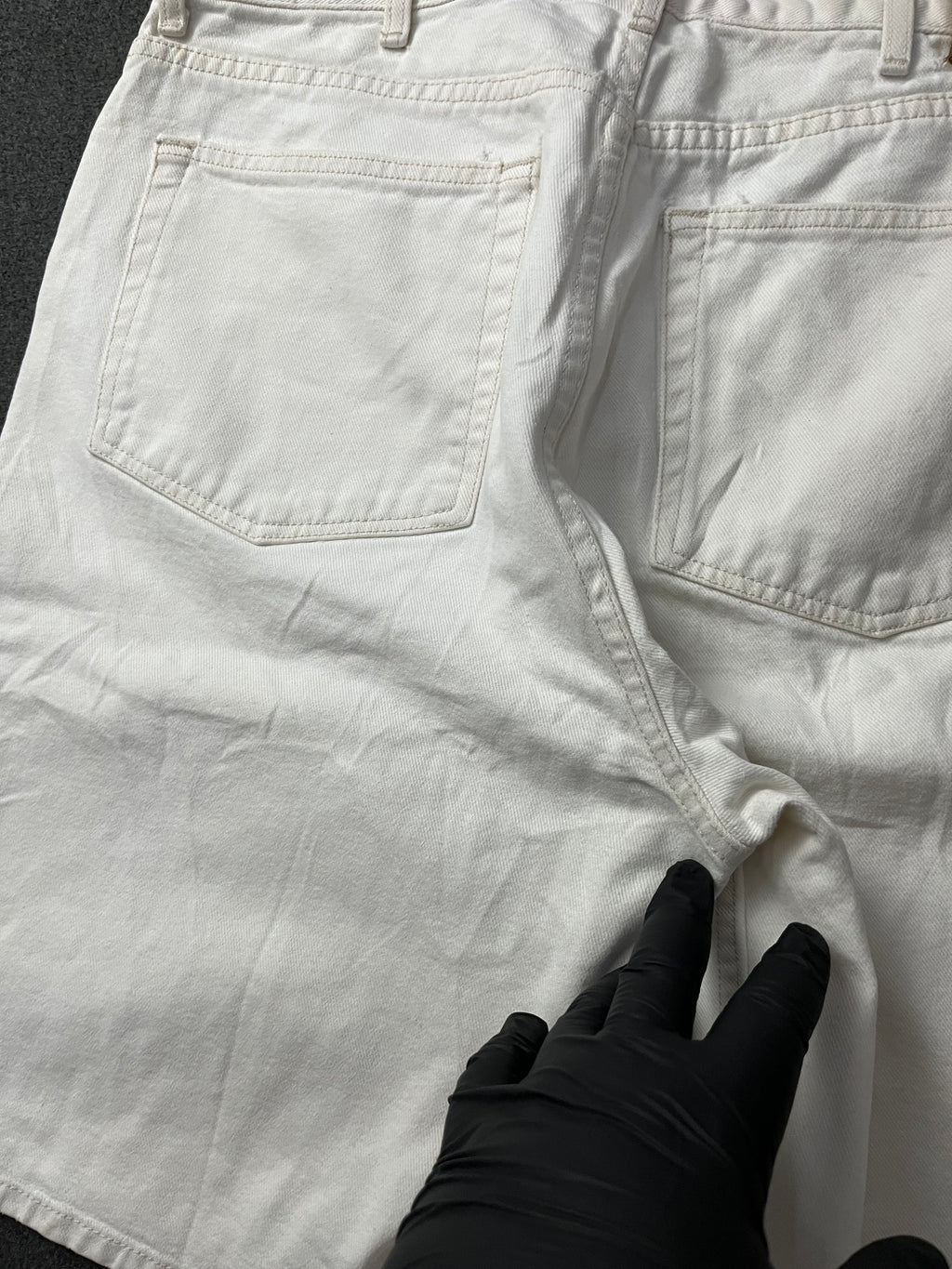 Vintage Ralph Lauren Chaps 90's Cream White Denim Shorts