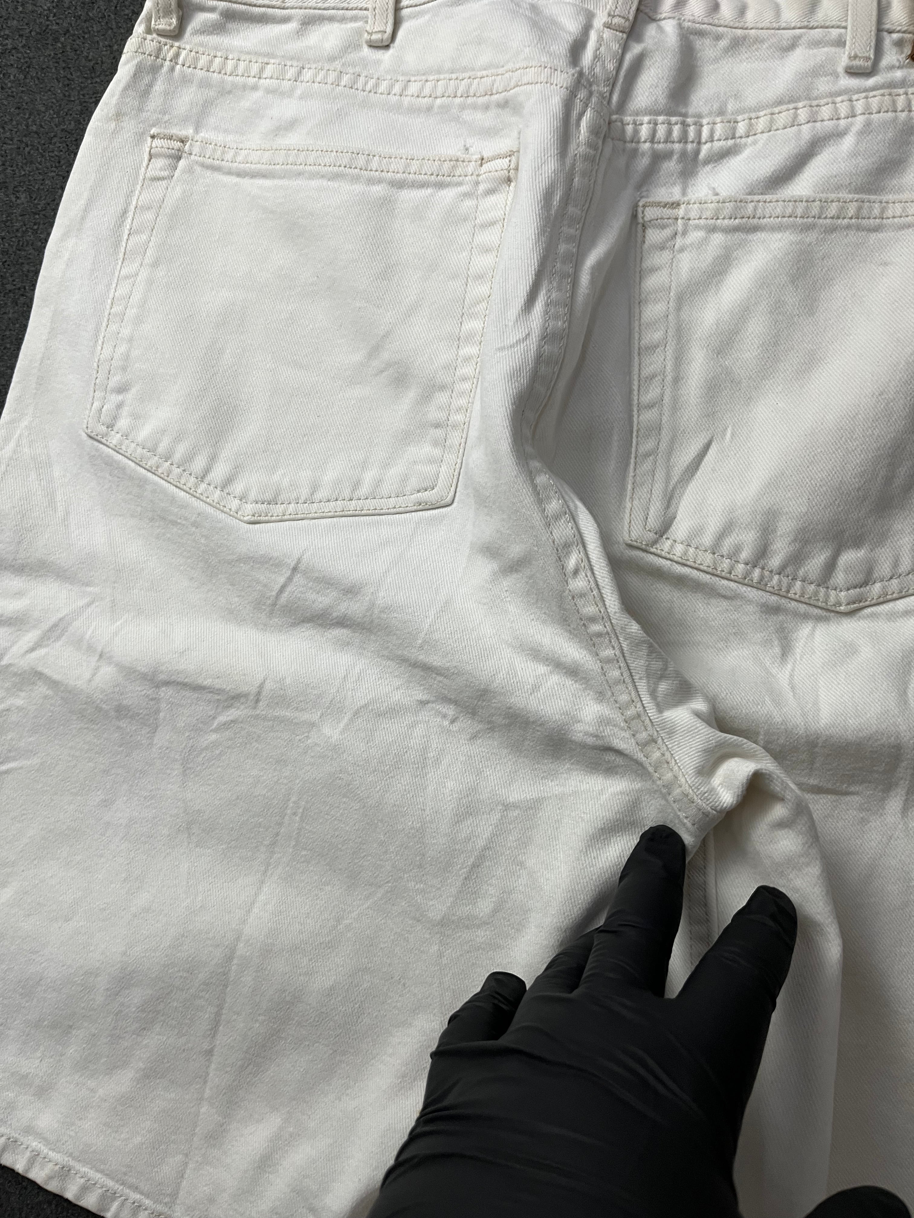 Vintage Ralph Lauren Chaps 90's Cream White Denim Shorts