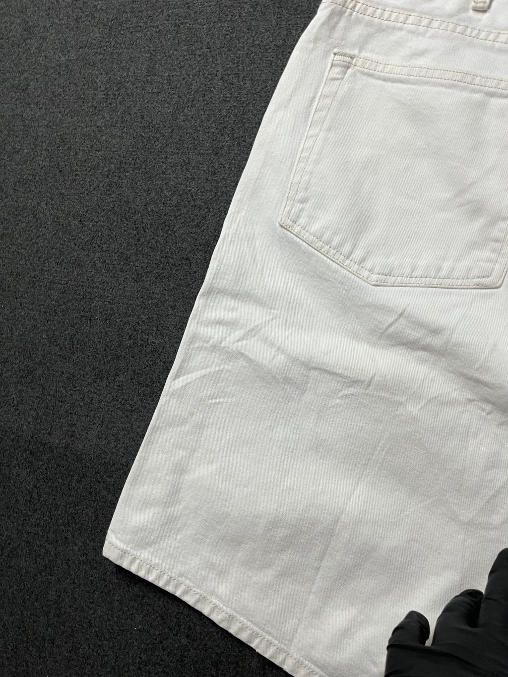 Vintage Ralph Lauren Chaps 90's Cream White Denim Shorts