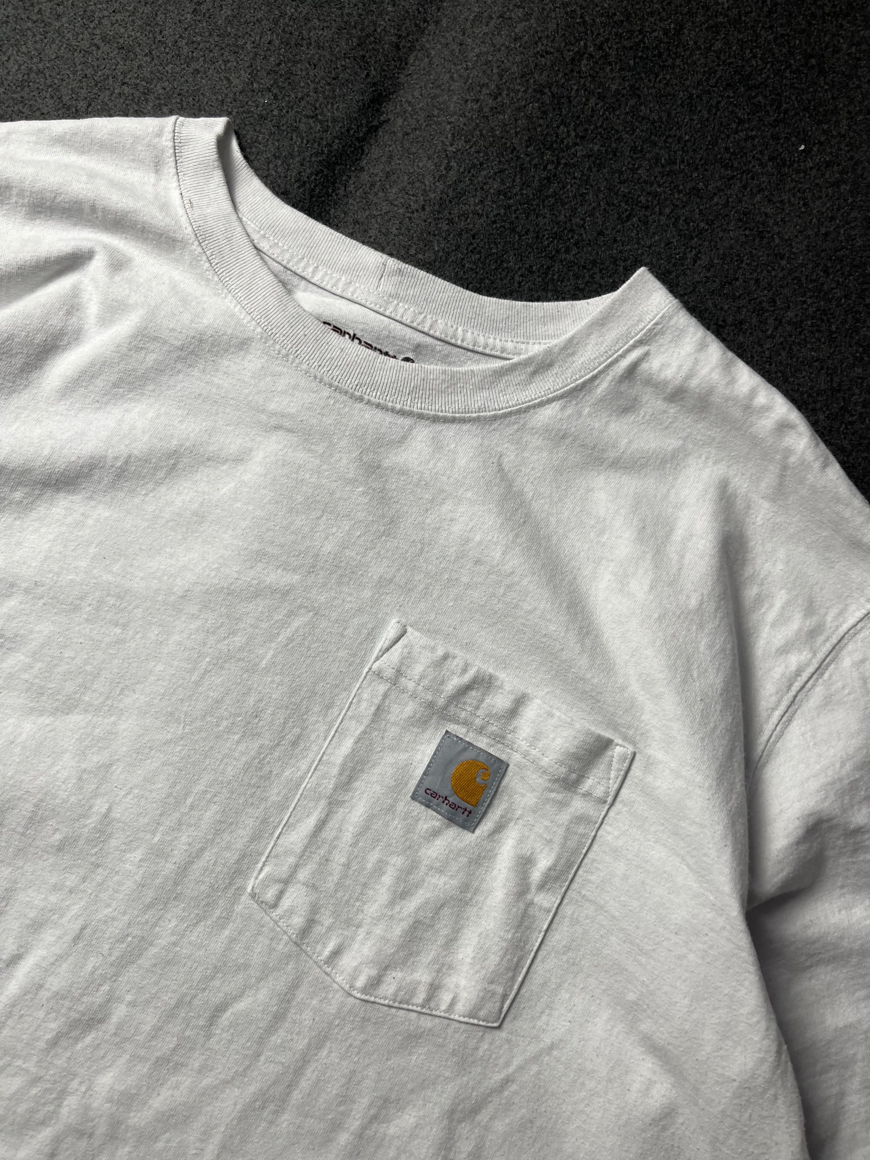 CARHARTT LOOSE FIT HEAVYWEIGHT SHORT-SLEEVE POCKET TEE - WHITE