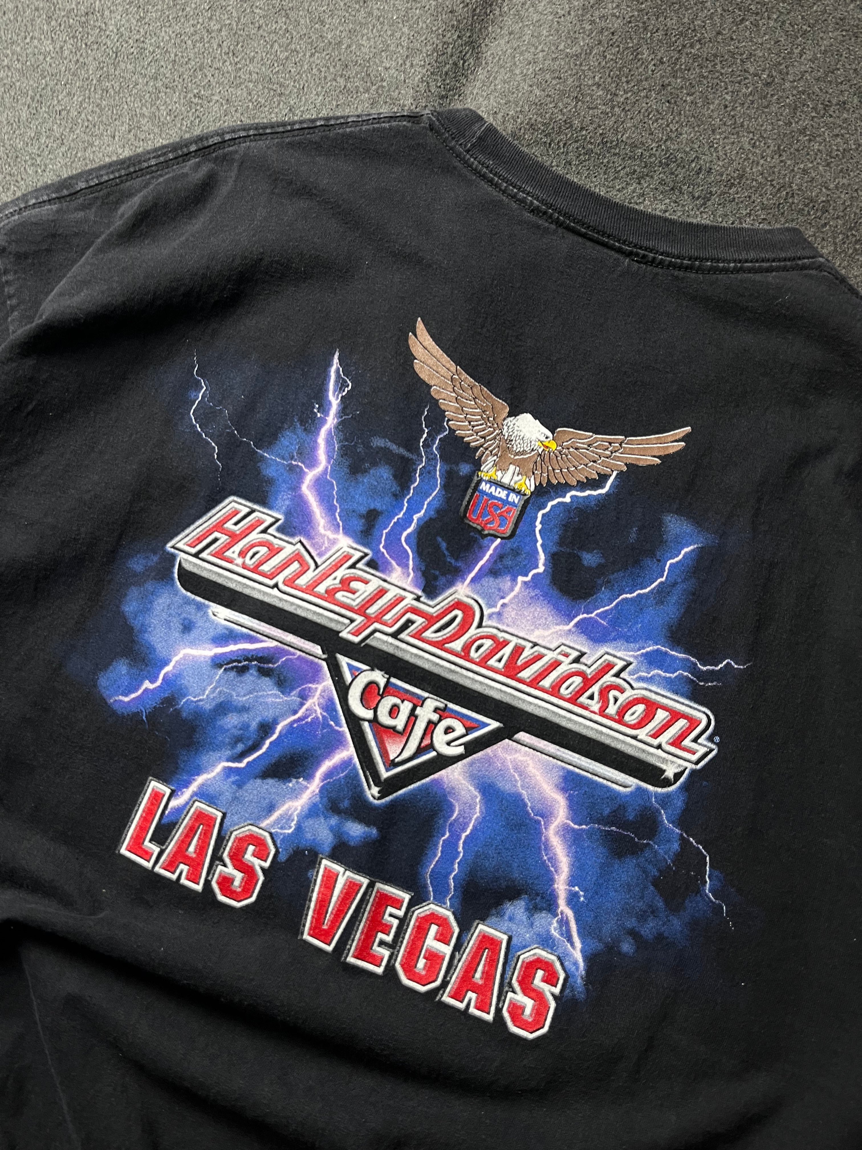 Harley Davidson Cafe T-Shirt Las Vegas Lightning