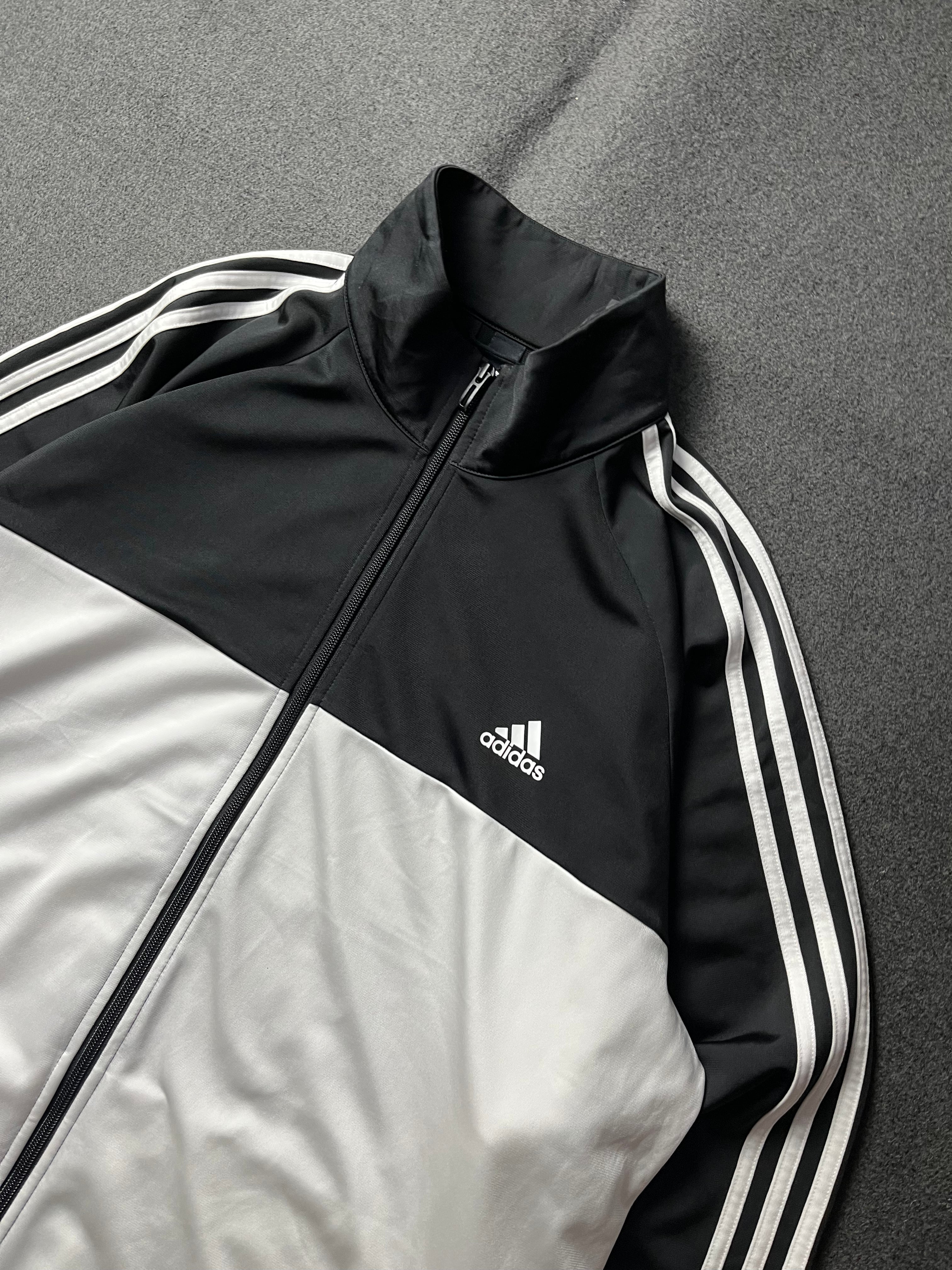 ADIDAS MEN'S TRACK SUIT BLACK WHITE JACKET