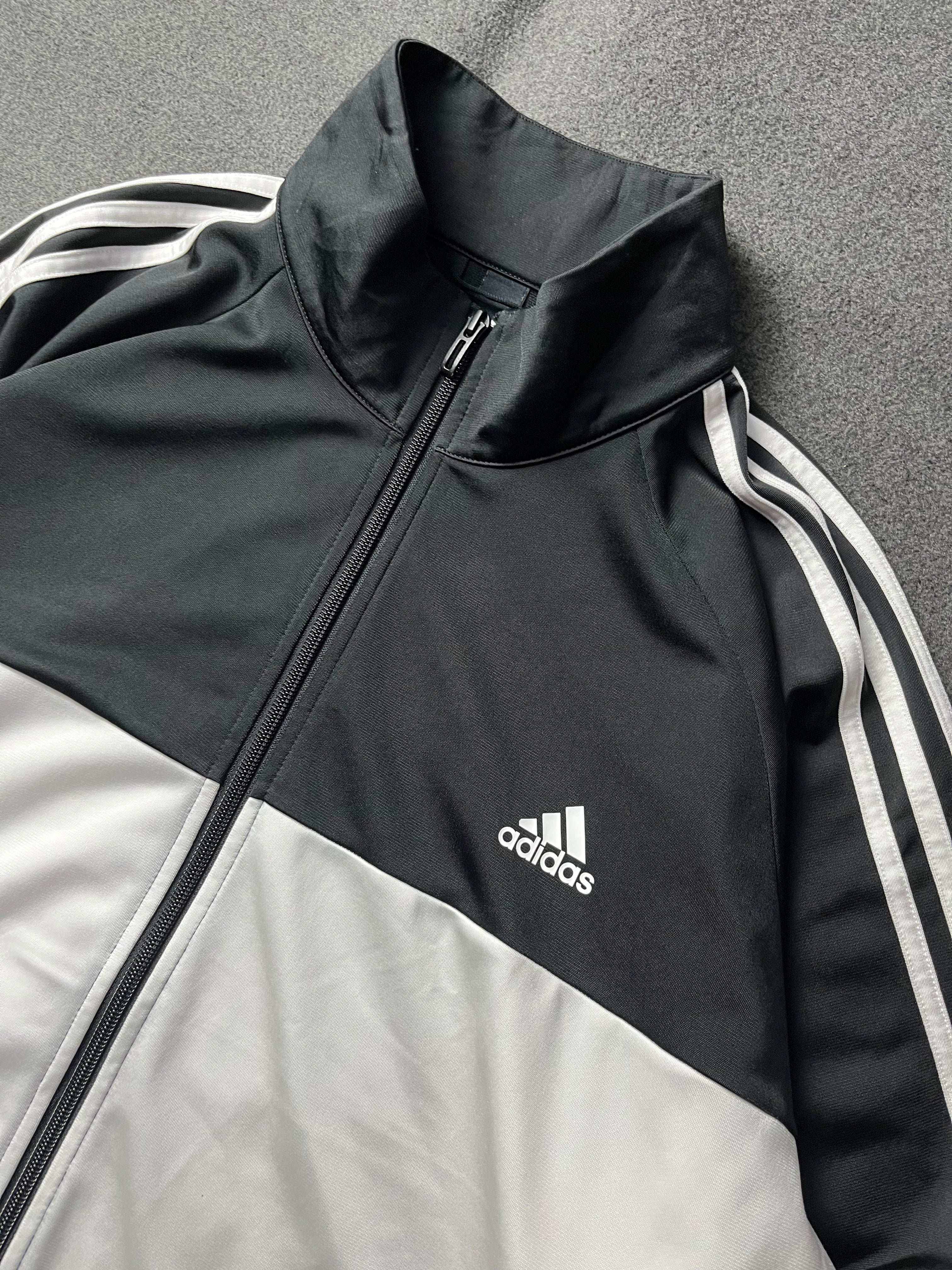 ADIDAS MEN'S TRACK SUIT BLACK WHITE JACKET