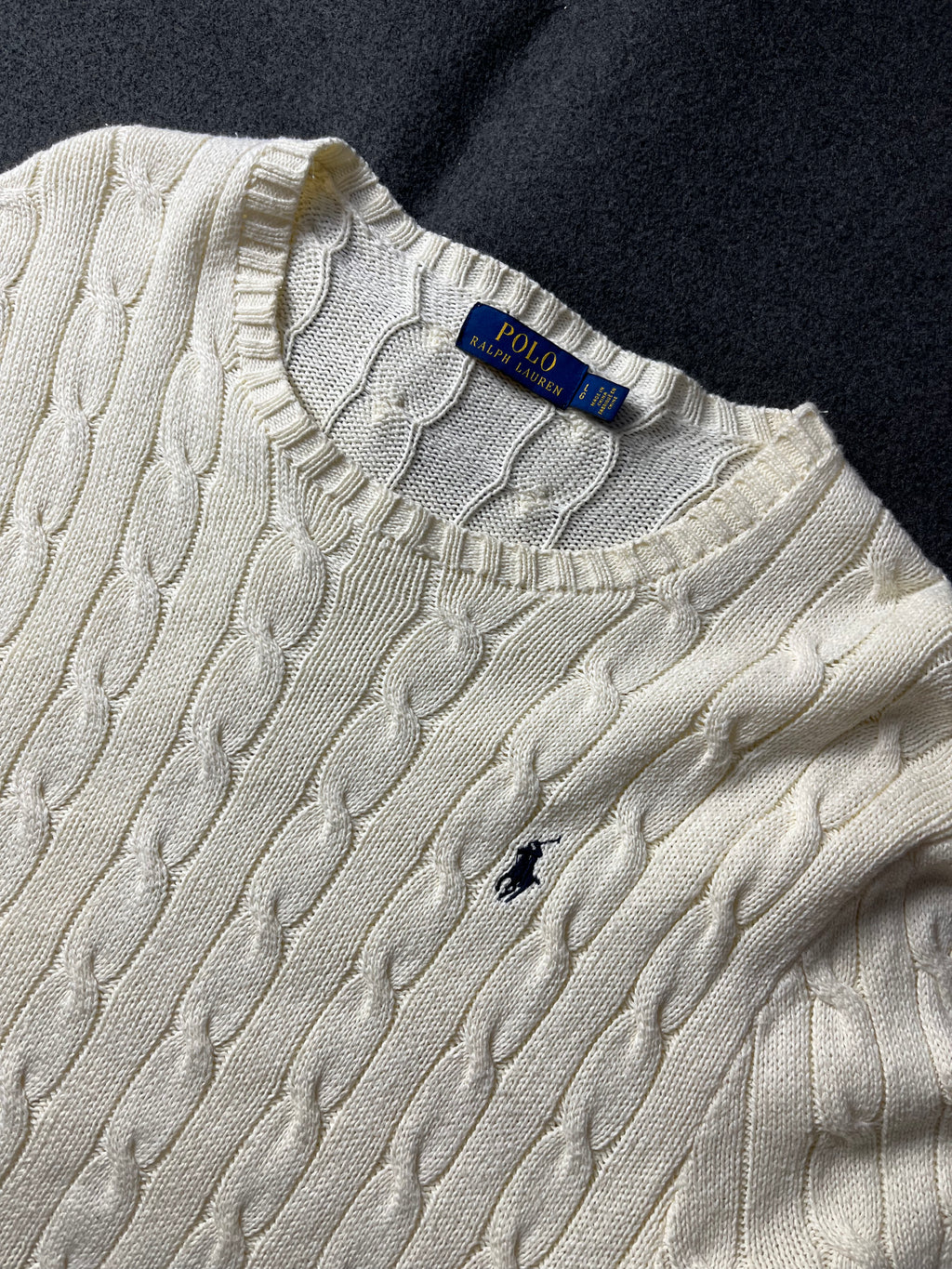 Cable-Knit Cotton Sweater