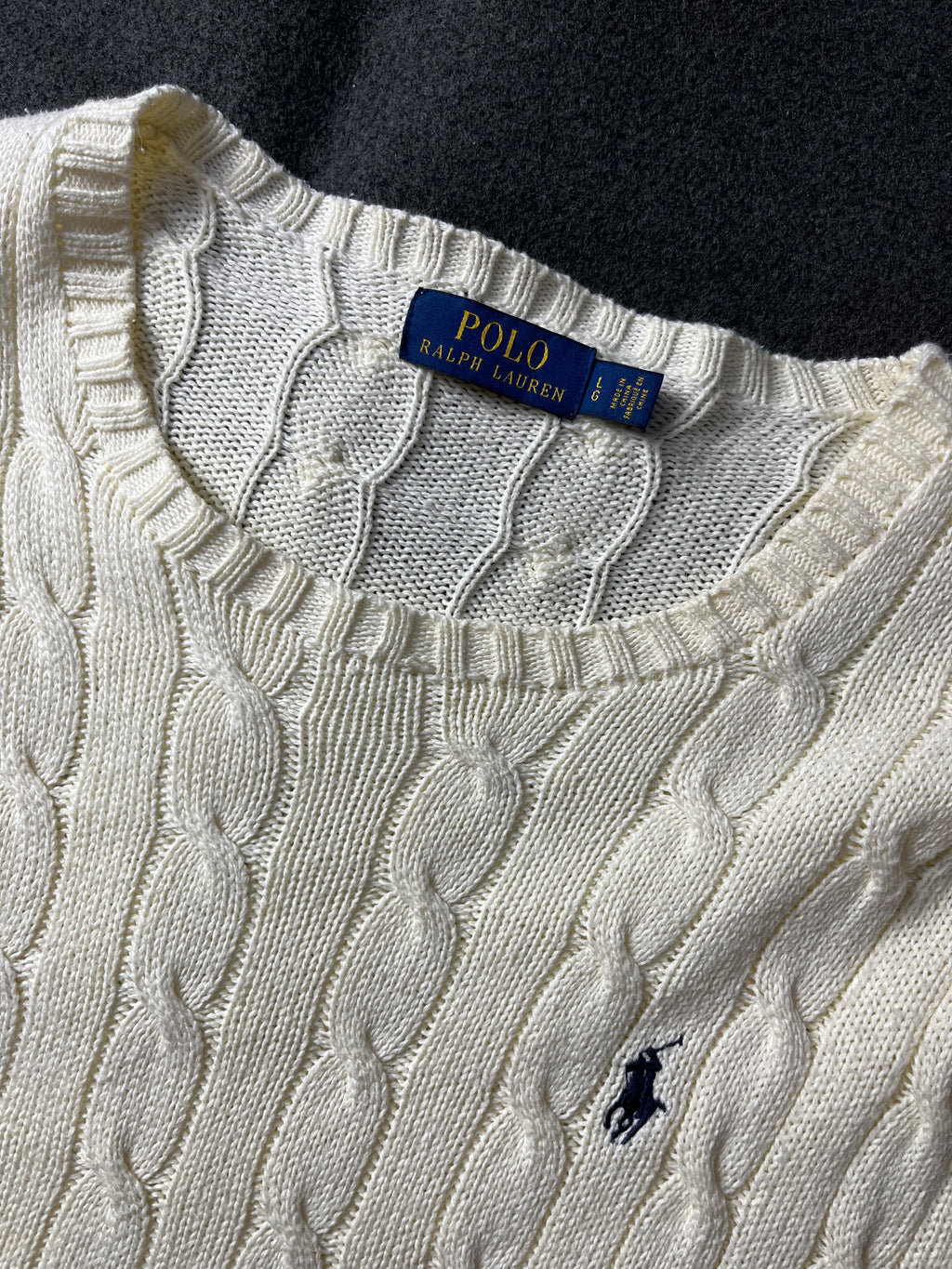 Cable-Knit Cotton Sweater