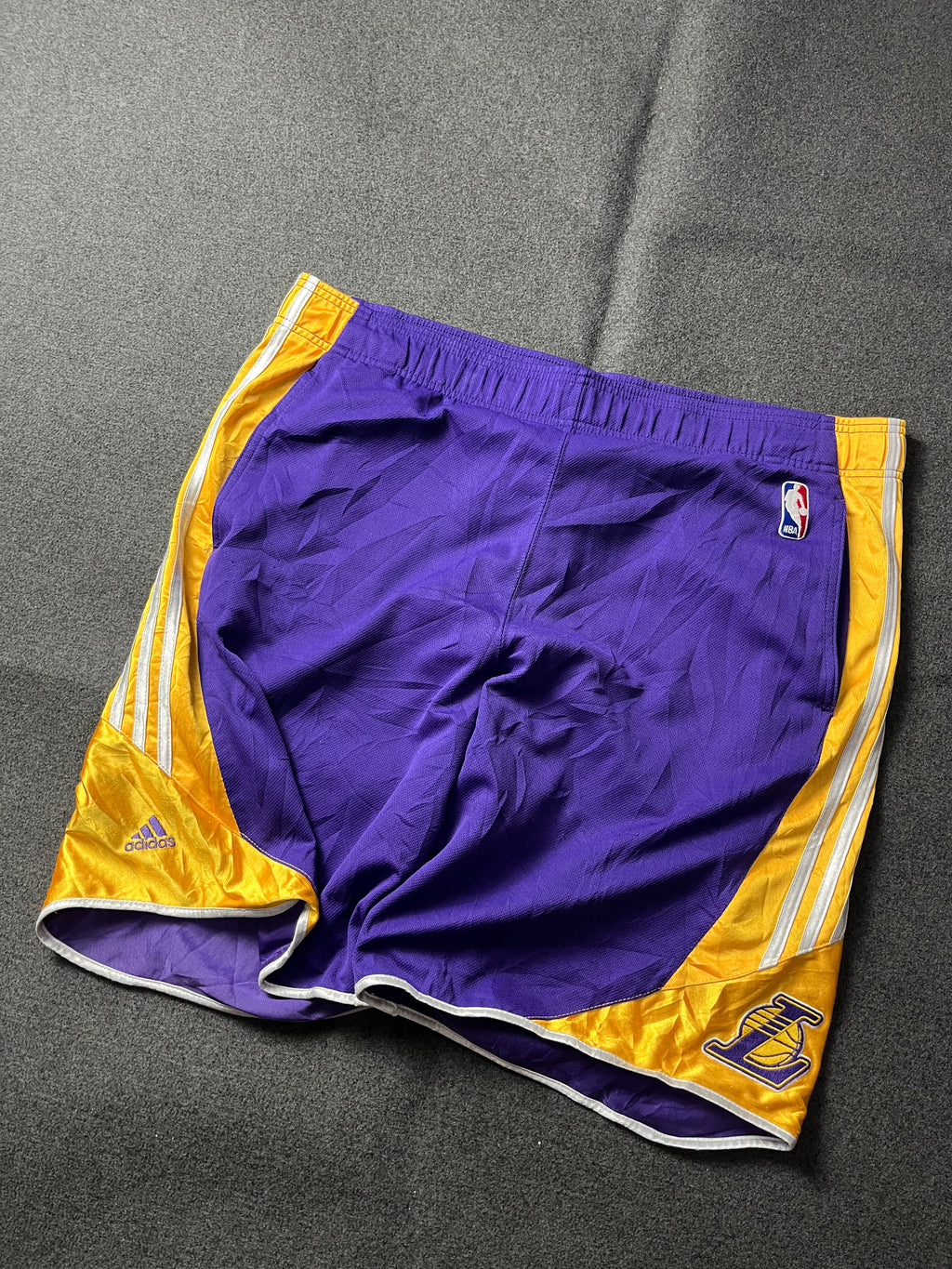 Adidas Men's Purple and Yellow Shorts