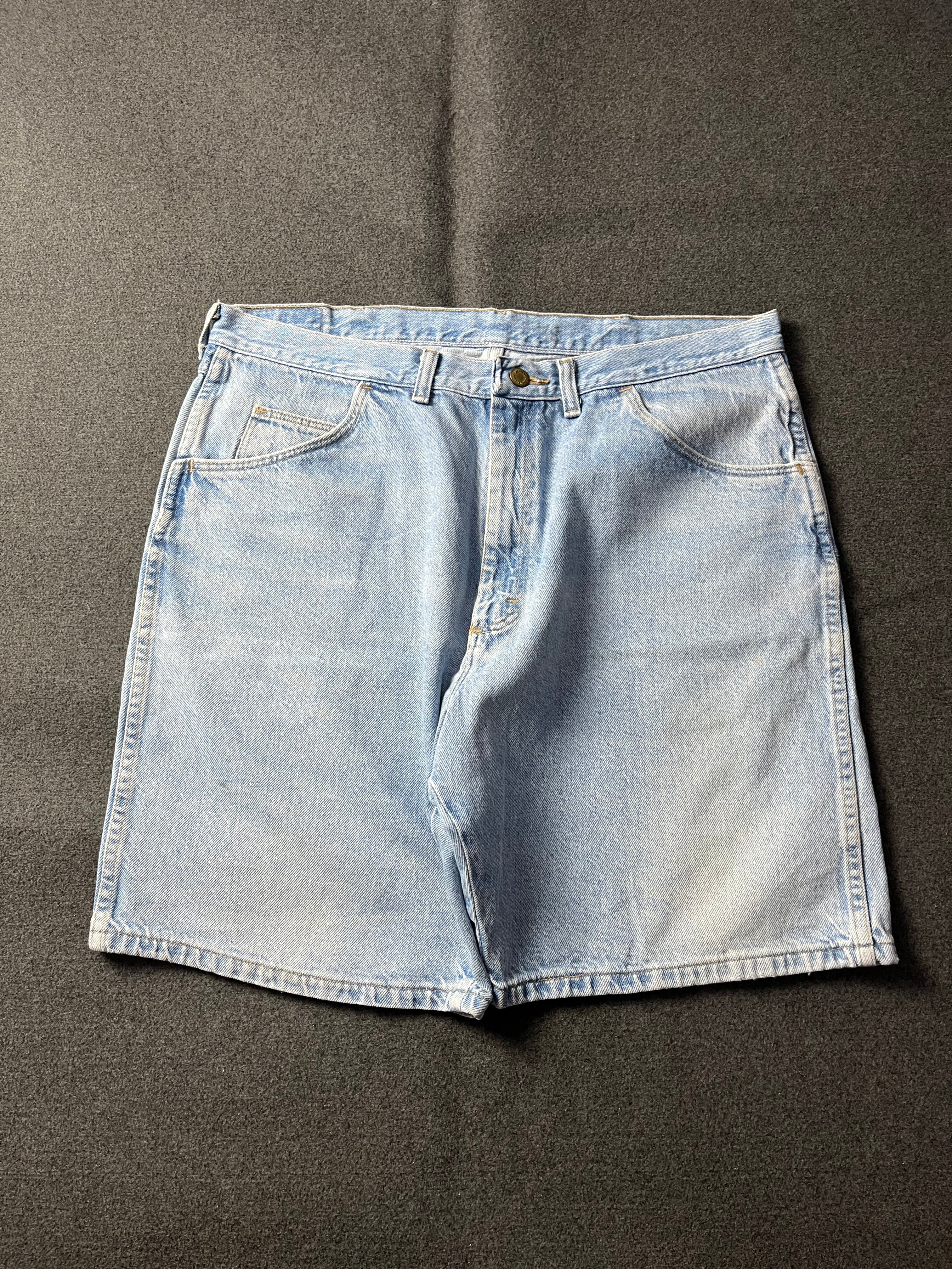 Vintage 90s Wrangler Baggy Light Wash Denim Jorts Blue