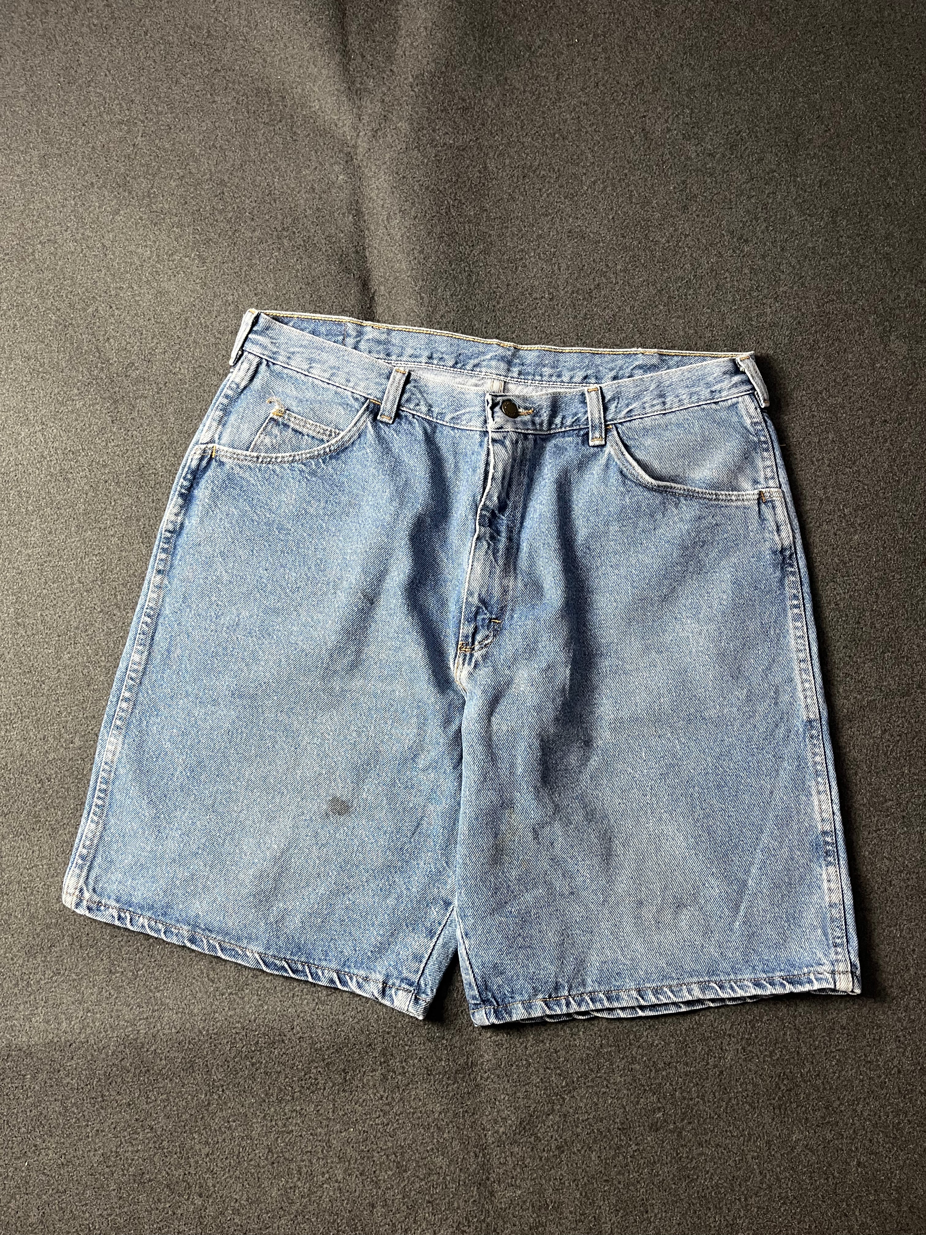 Vintage 90s Wrangler Baggy Light Wash Denim Jorts Blue