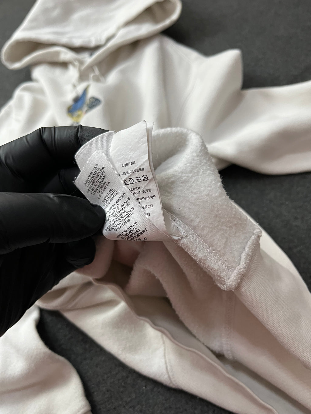 Polo Ralph Lauren Ski Polo Bear Fleece Hoodie White Pullover NWT