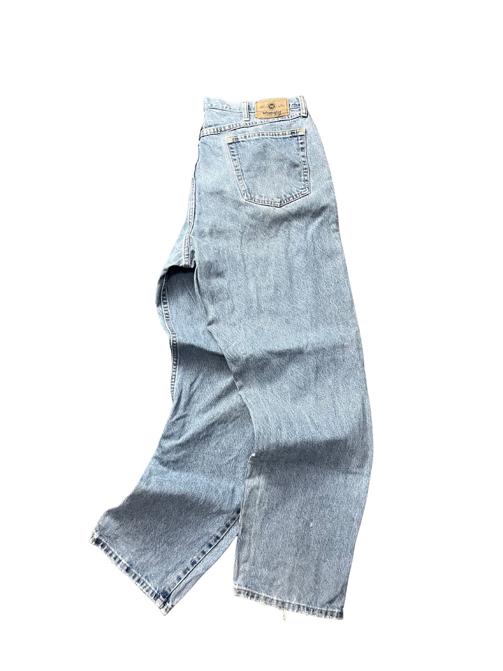 Wrangler Light Wash Blue Denim Cowboy Cut Original Fit