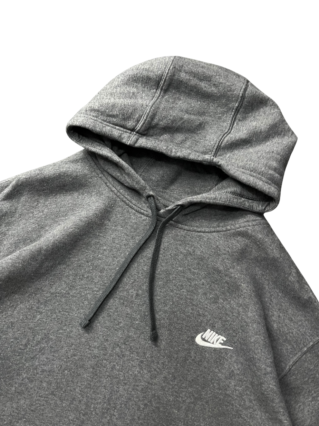 Nike Dark Grey Heather Club Men's Pull-Over Fleece Hoodie