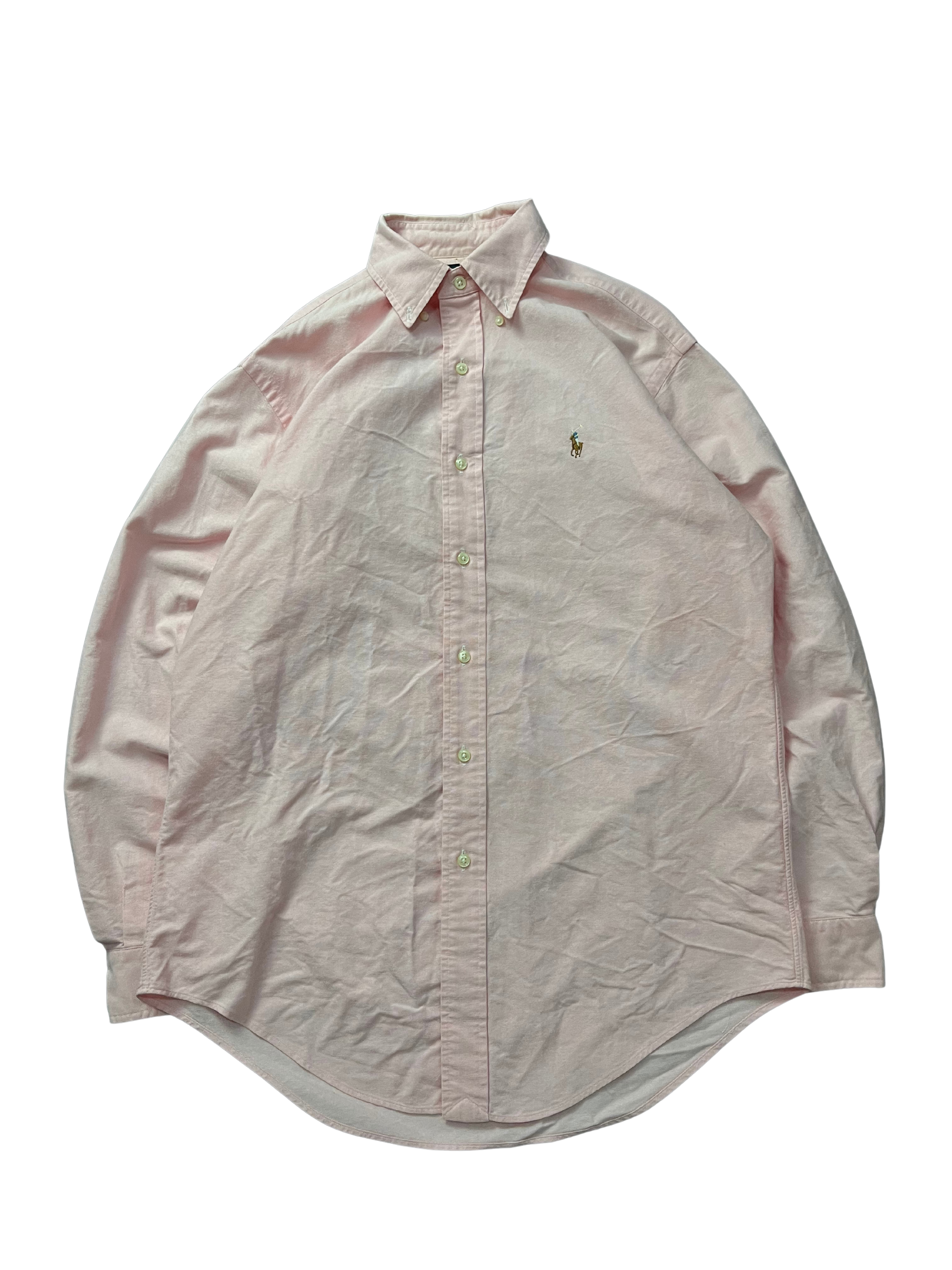 Polo Ralph Lauren Plain Light Pink Long Sleeve Shirt