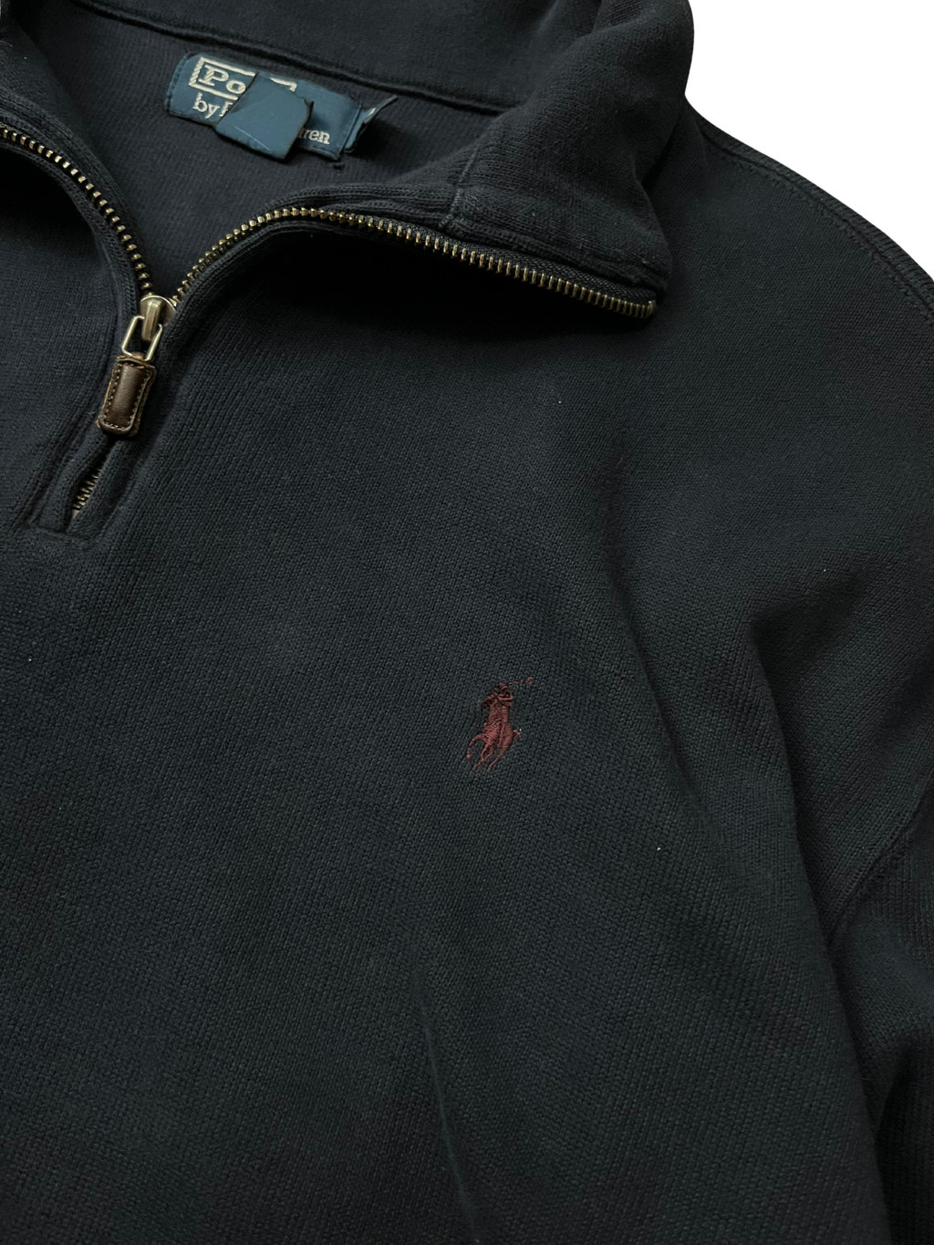 Polo Ralph Lauren Pullover Sweater Shirt Navy 1/4 Zip