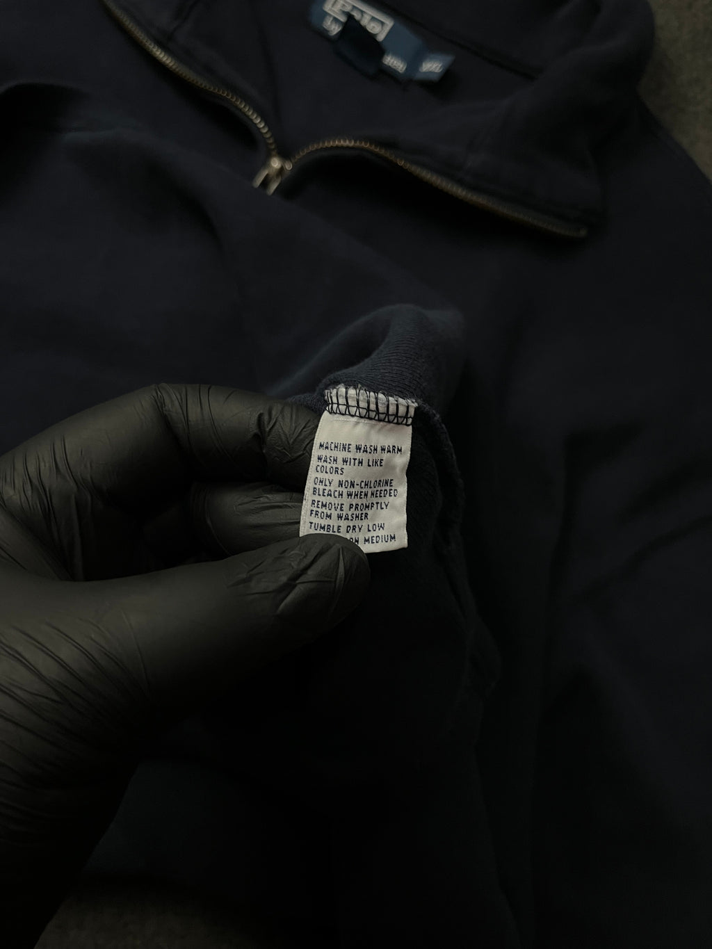 Polo Ralph Lauren Pullover Sweater Shirt Navy 1/4 Zip