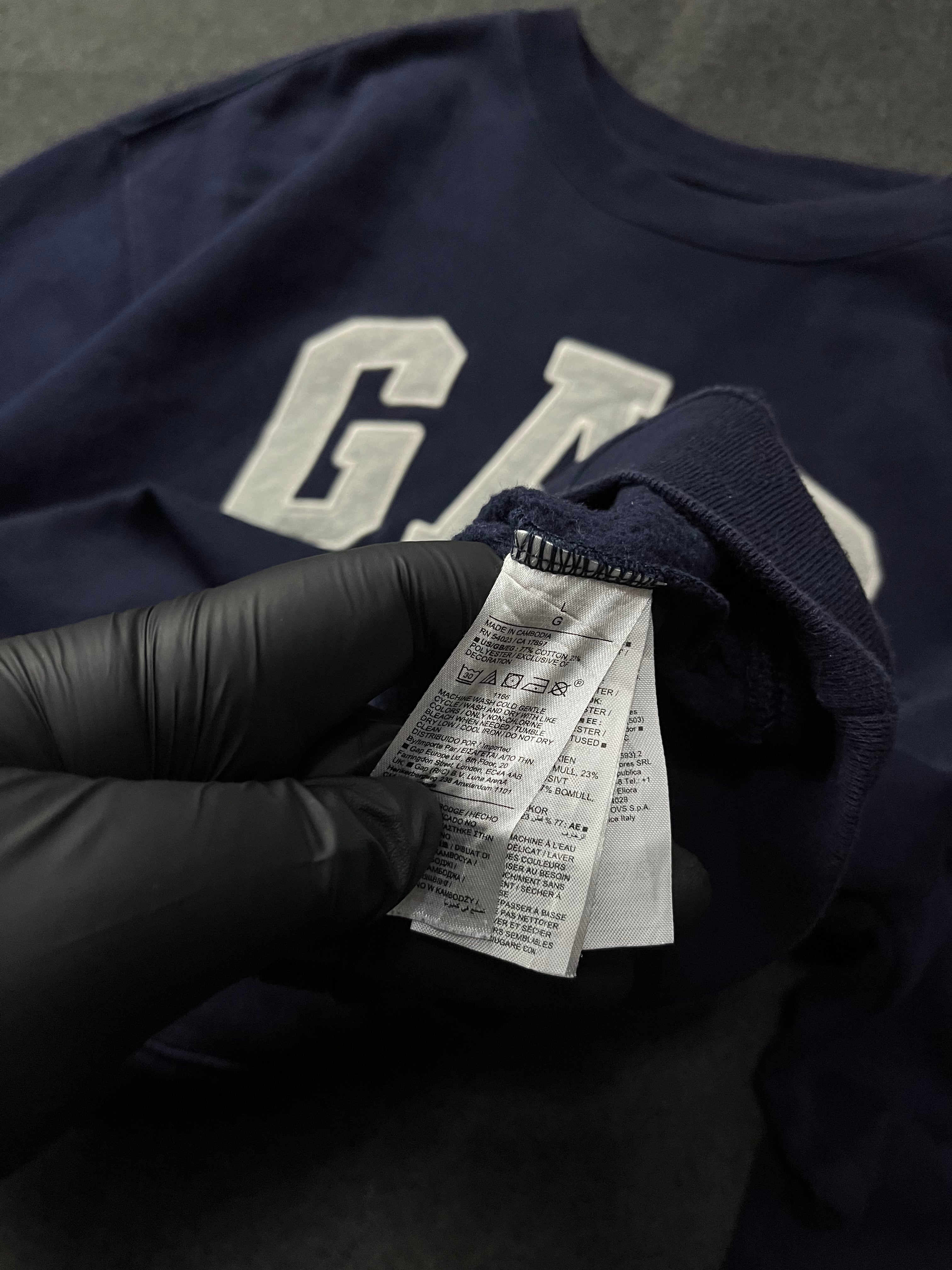 Gap Logo Crewneck Sweatshirt Navy Blue