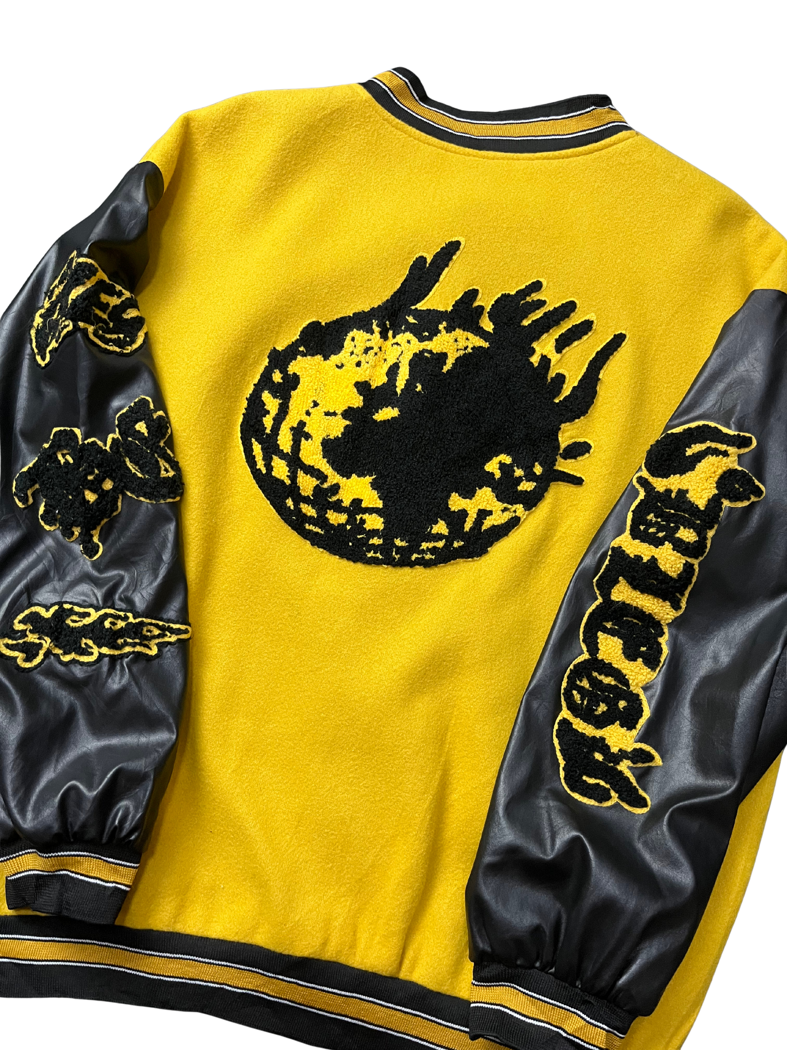 Spring Bomber Jacket Men Flocking Hip Hop Loose Casual Patchwork Coat Unisex High Street Varsity Baseball Outwear Embroidery New