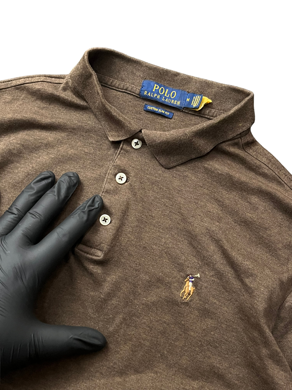 Polo Ralph Lauren Polo Pony polo shirt in brown cotton