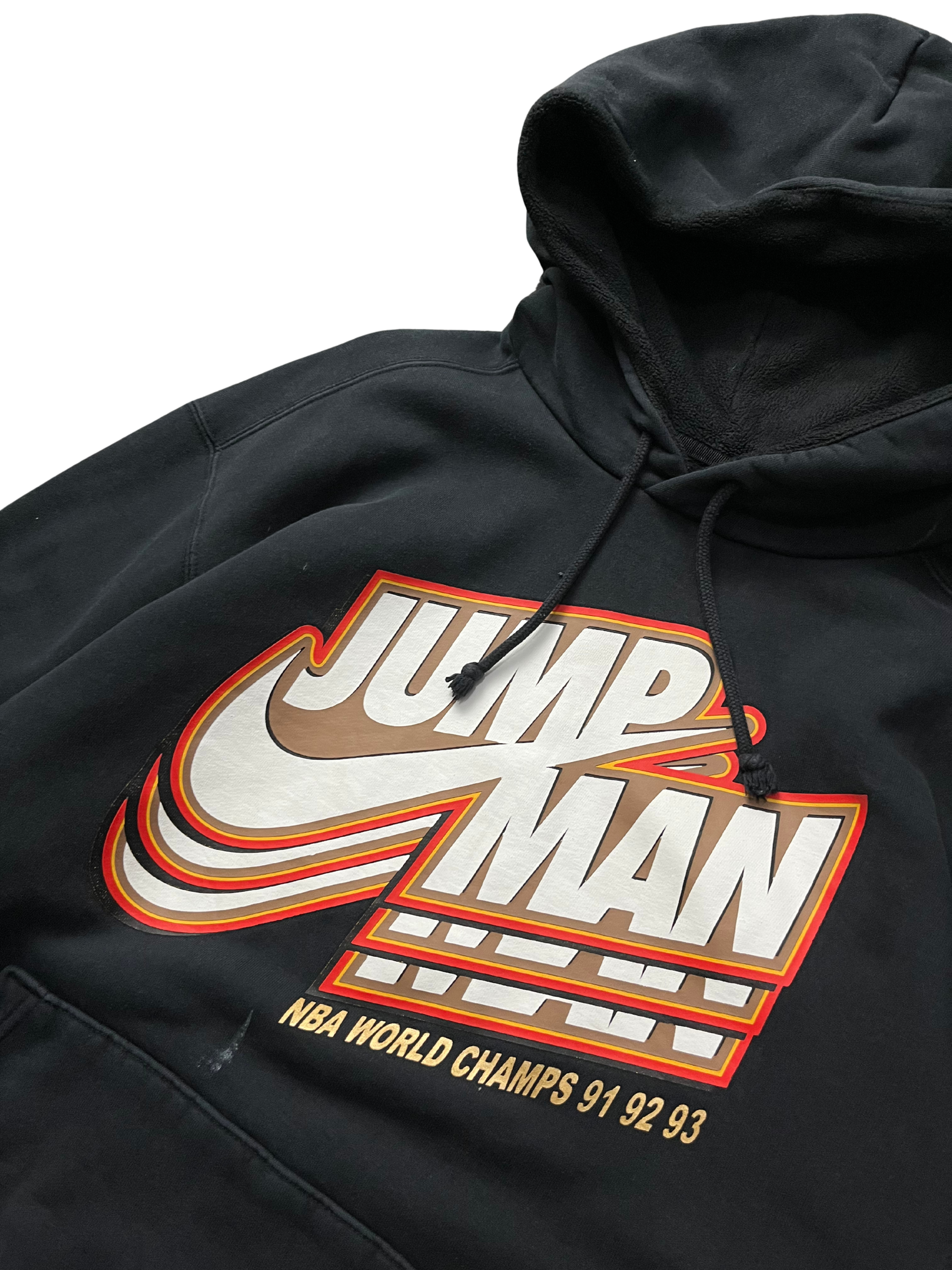 Nike Jordan Jumpman Core Fleece Pullover Hoodie with "NBA WORLD CHAMPS 91 92 93"