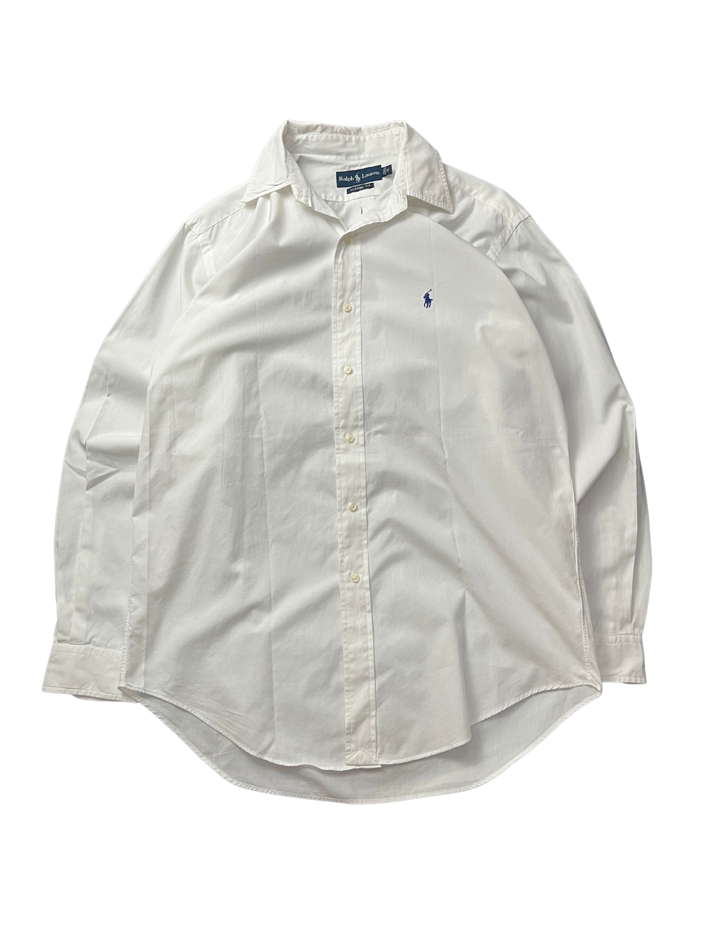Polo Ralph Lauren long-sleeved button-down shirt with a blue embroidered logo