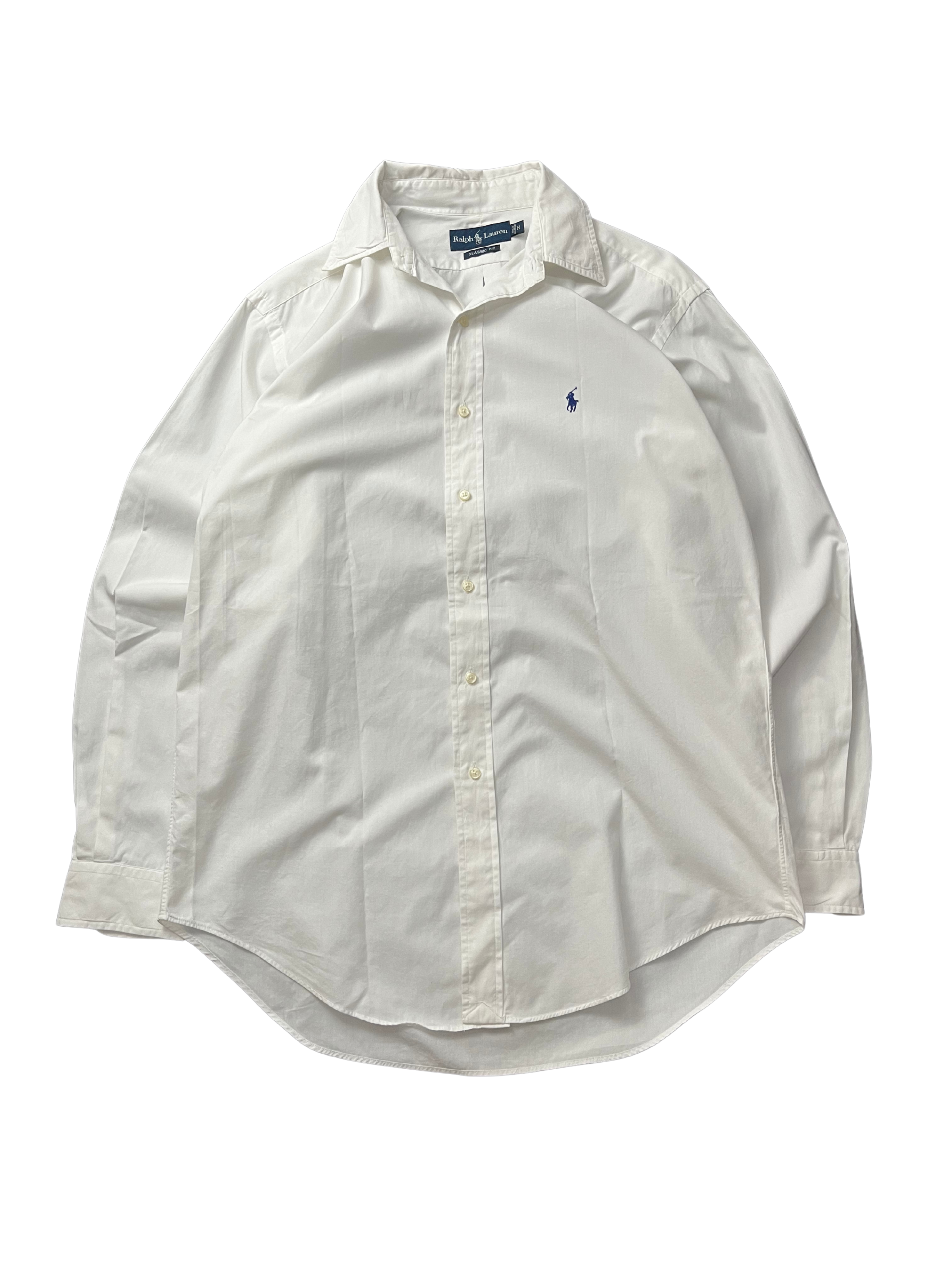 Polo Ralph Lauren long-sleeved button-down shirt with a blue embroidered logo