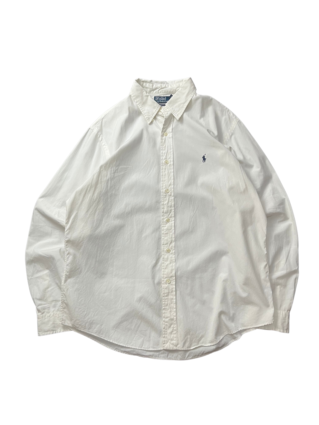 Polo Ralph Lauren long-sleeve oxford shirt with the signature blue embroidered pony