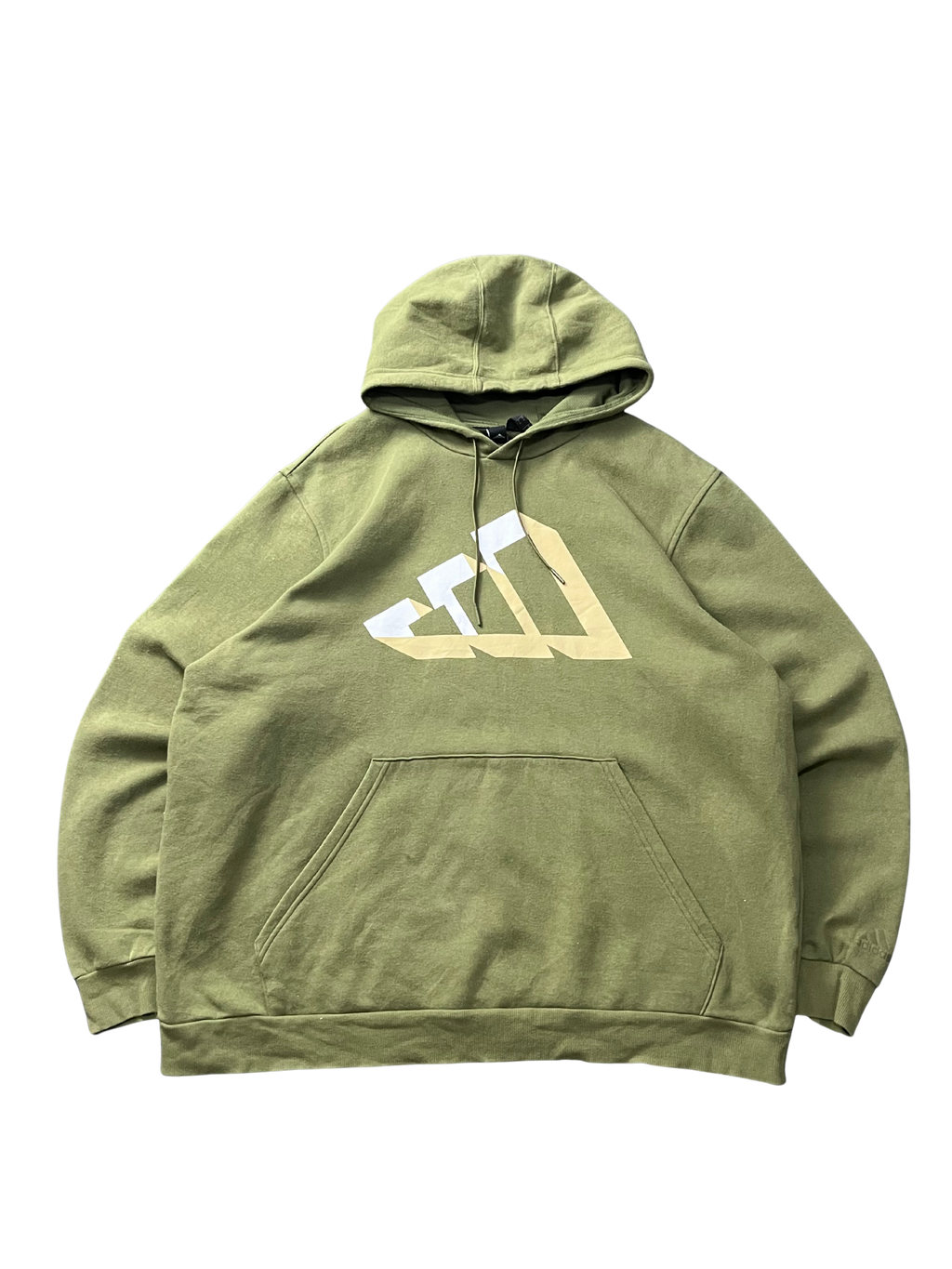 Adidas Originals Size Small Classic Pullover Hoodie Big Logo Olive Green