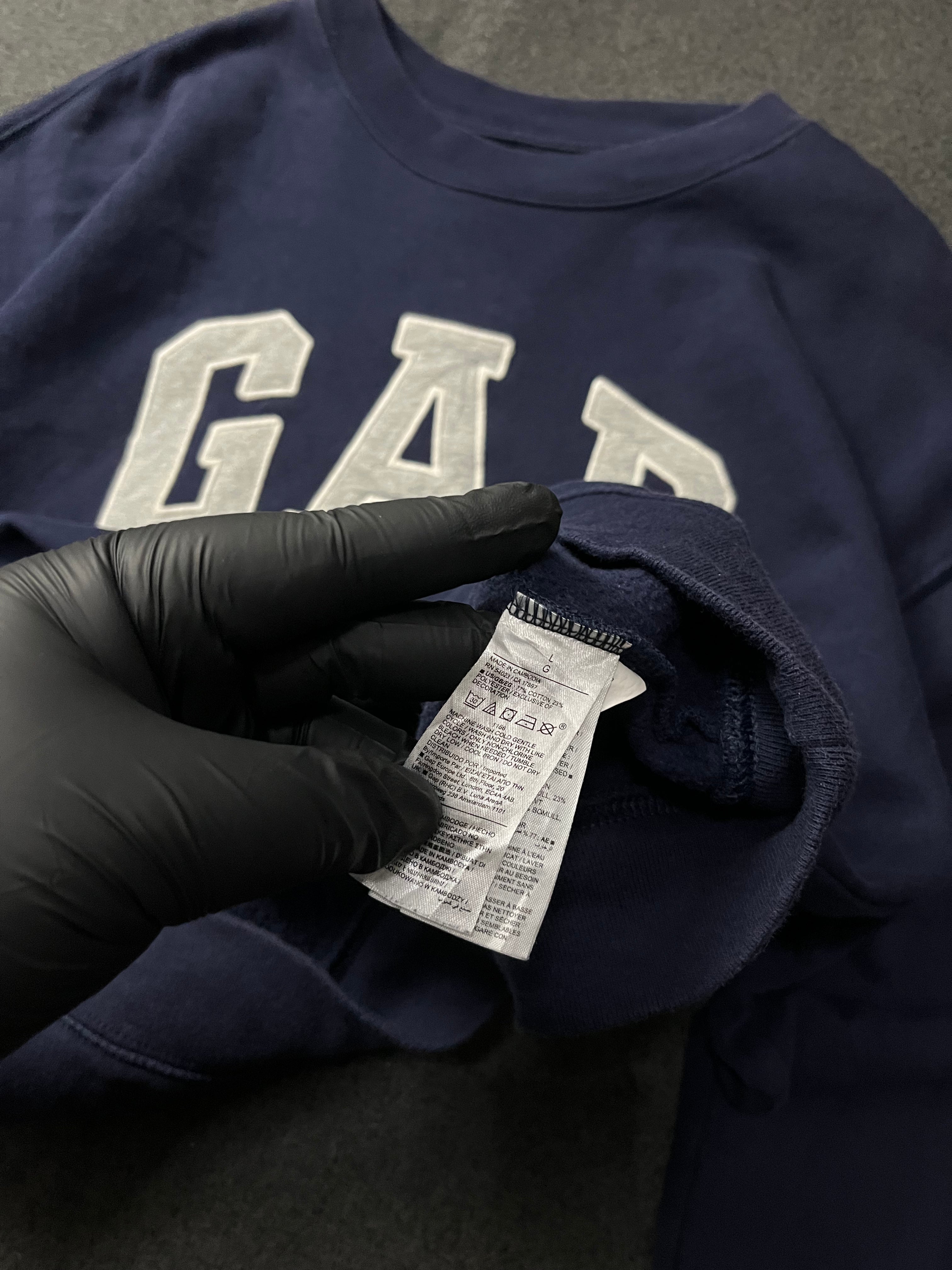 Gap Logo Crewneck Sweatshirt Navy Blue